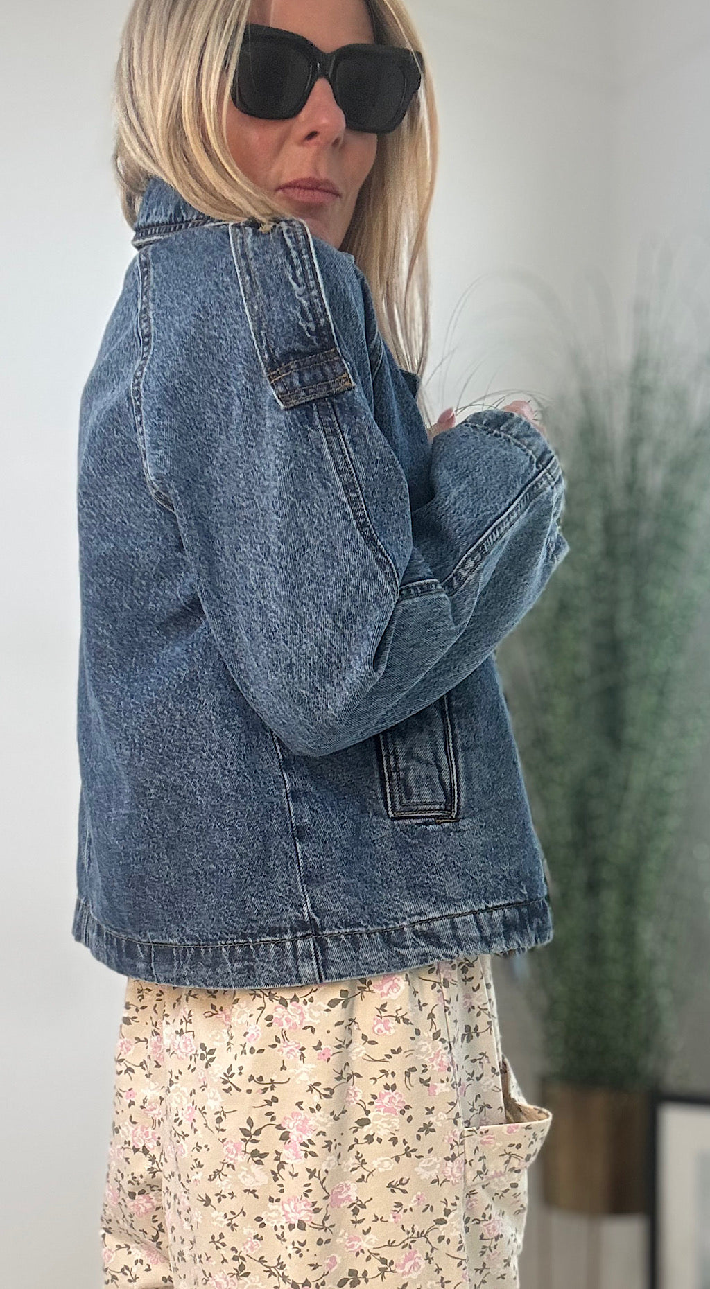 Denim Short Trench Coat