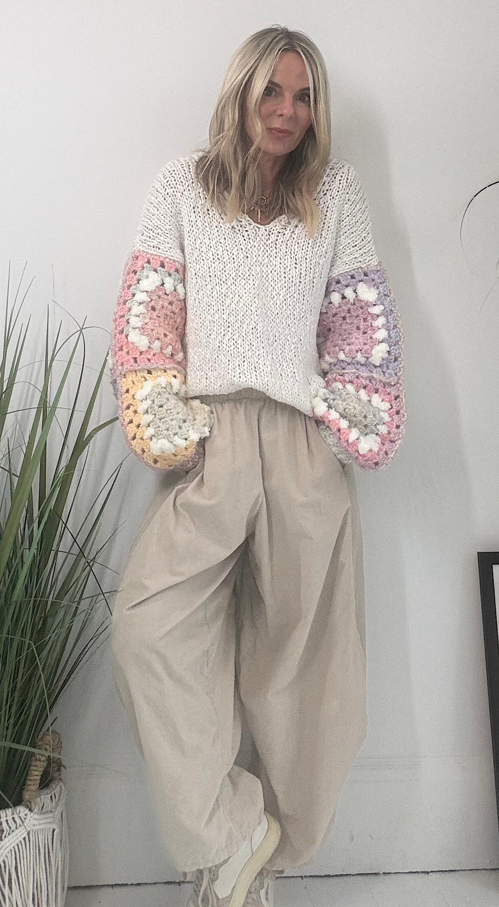 Cord Cocoon Pant - stone