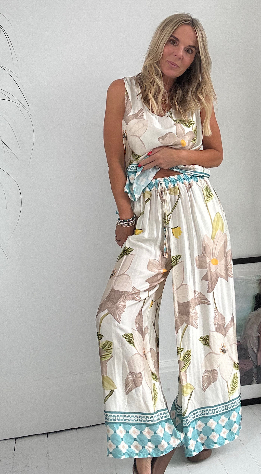 Floral print suit