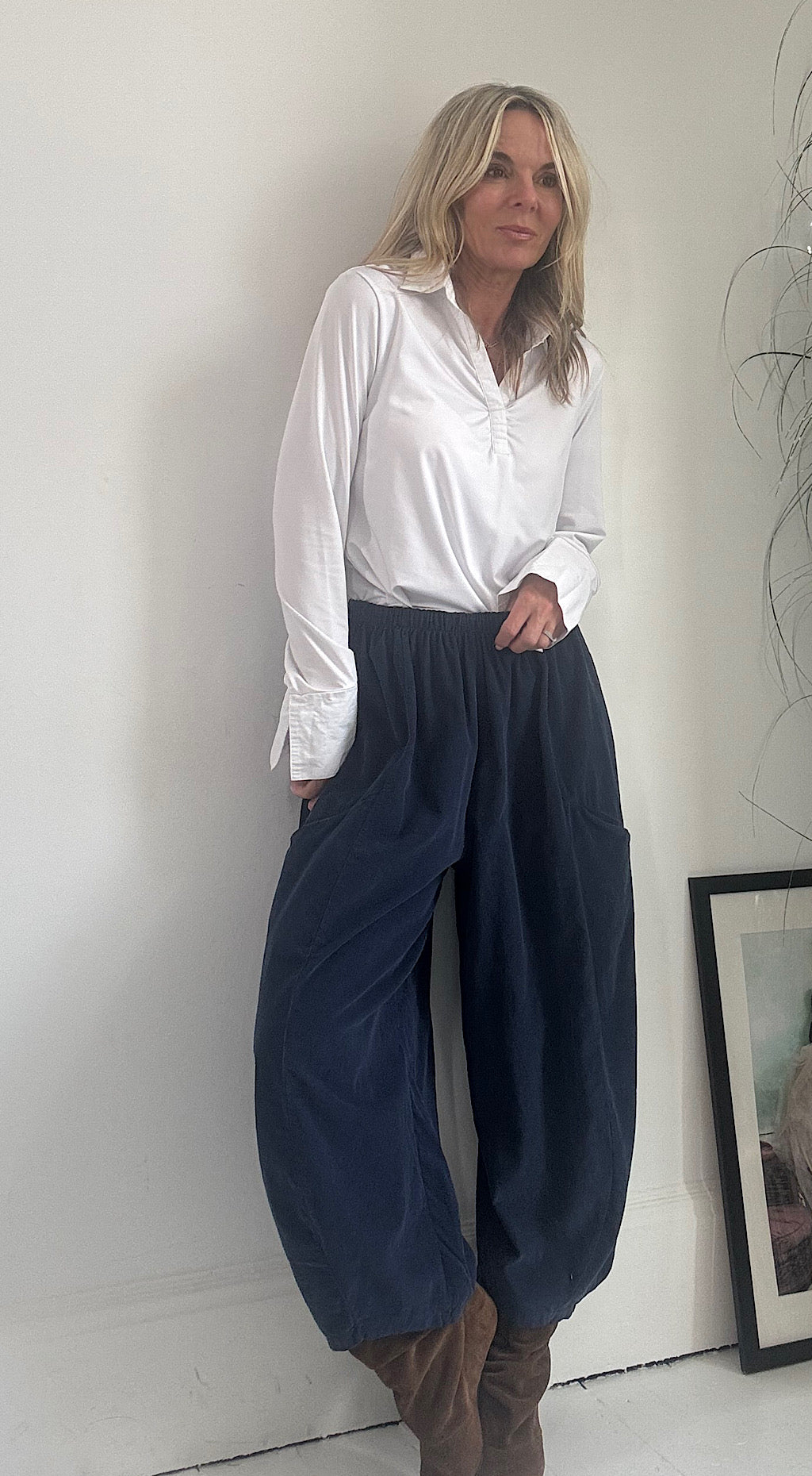 Dark Denim Cocoon Pants