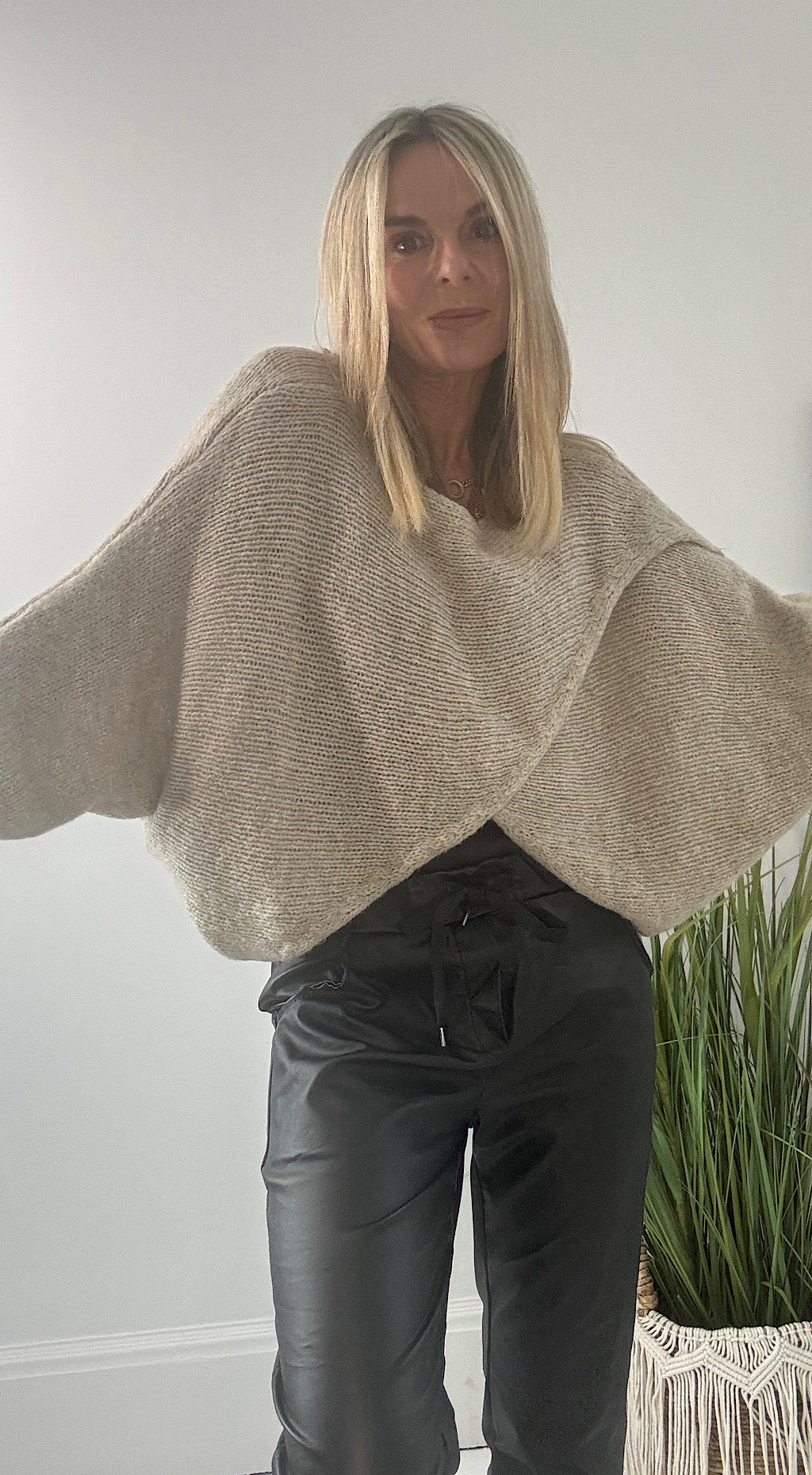 Crossover Knit Stone