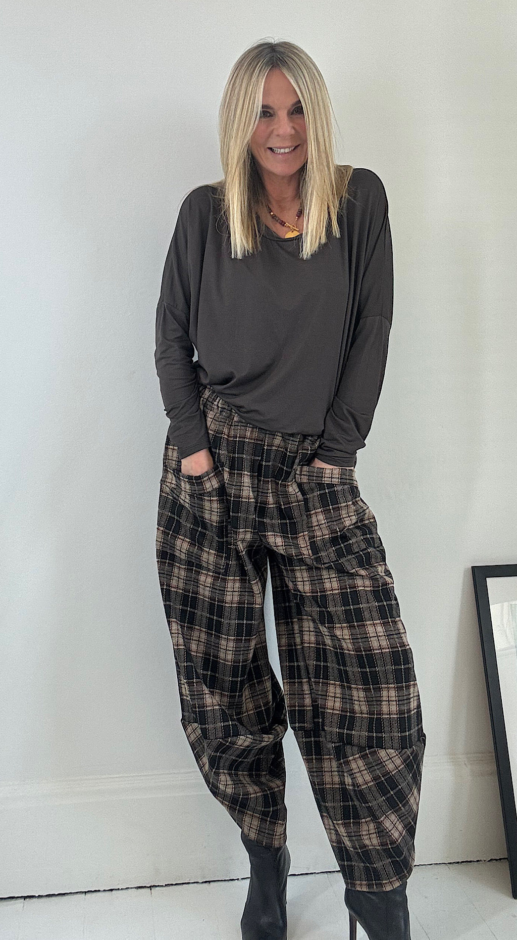 Sloppy Jersey Top - brown