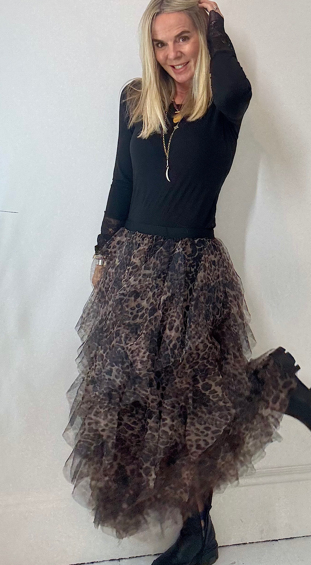 Leopard Tulle Skirt