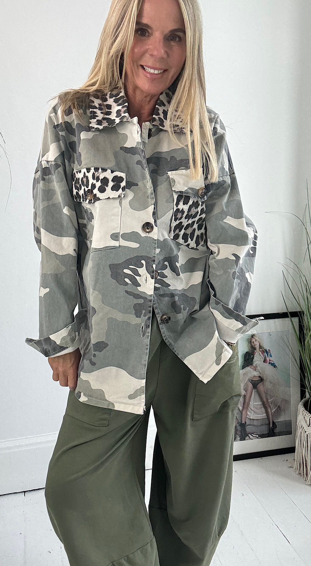 Camo Leopard Shacket