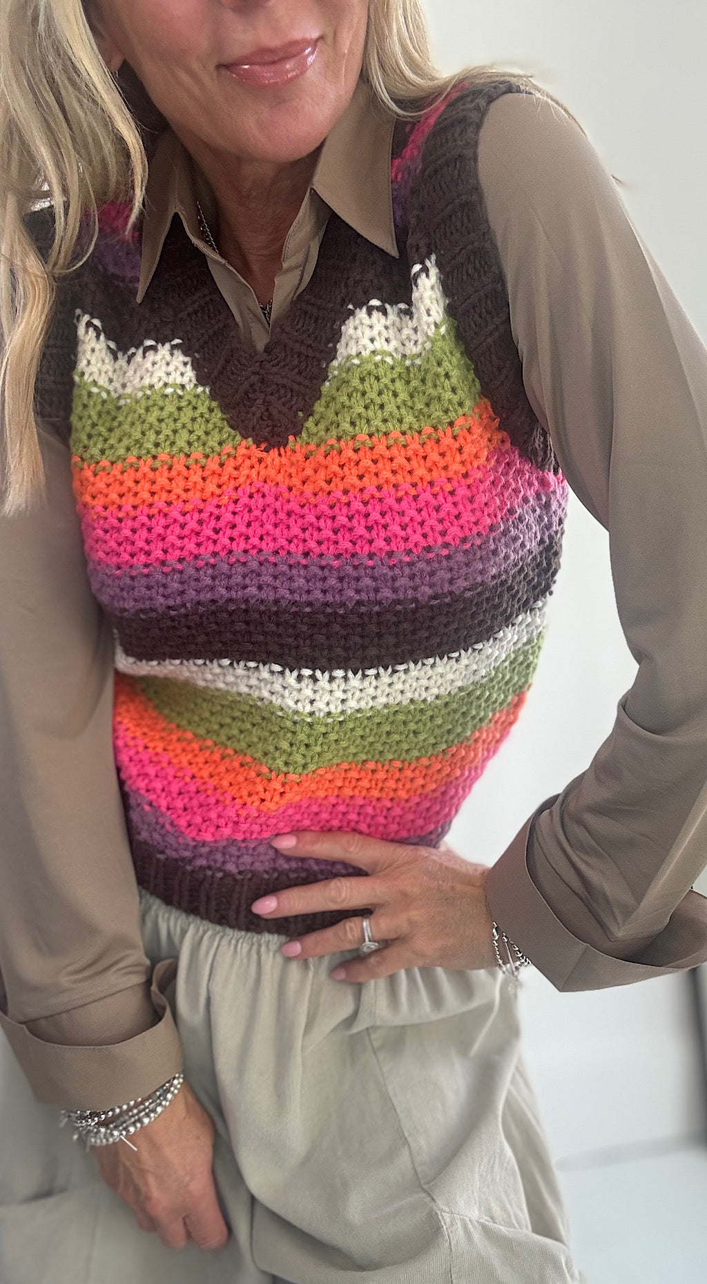 Rainbow Knitted Tank