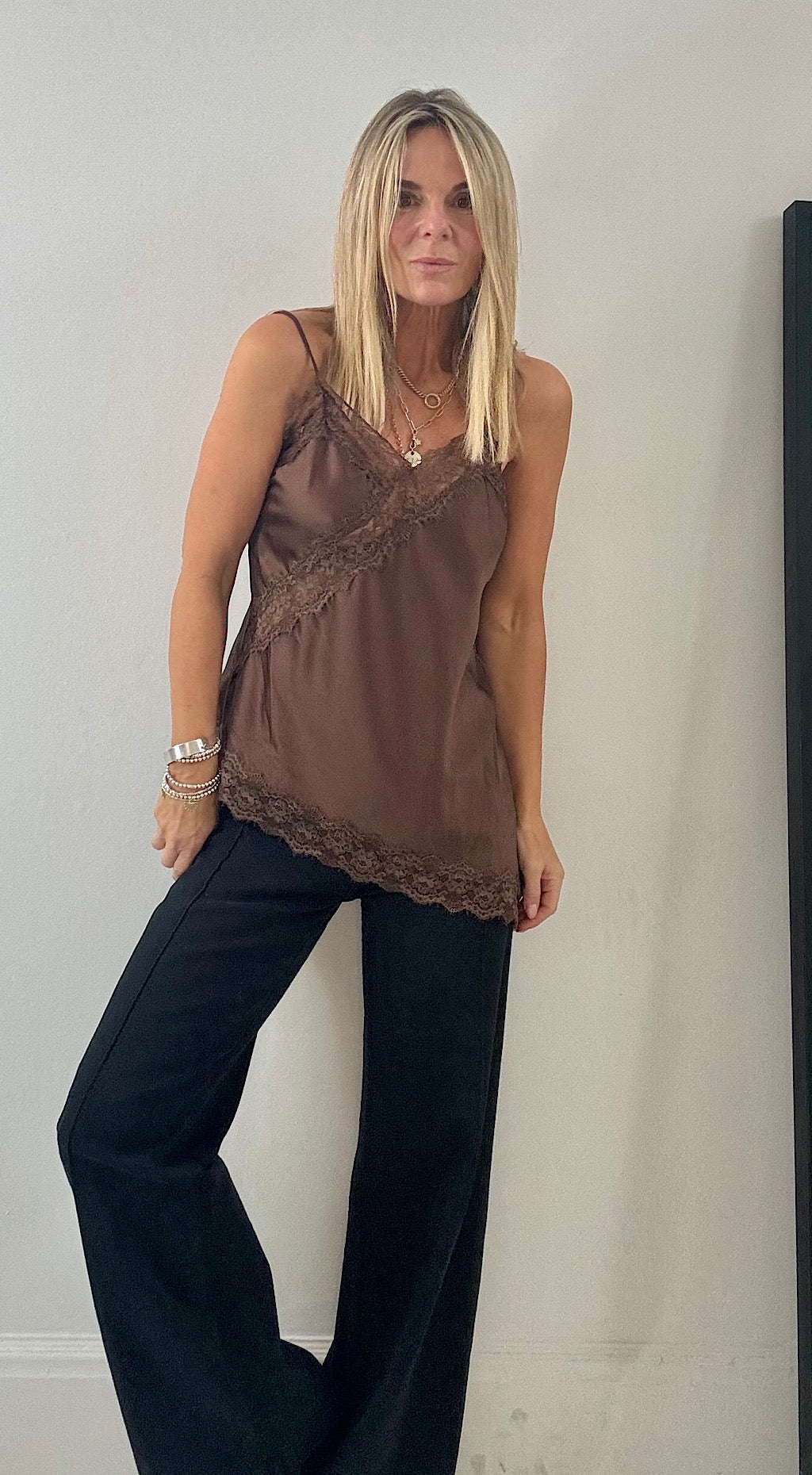 Cami top brown