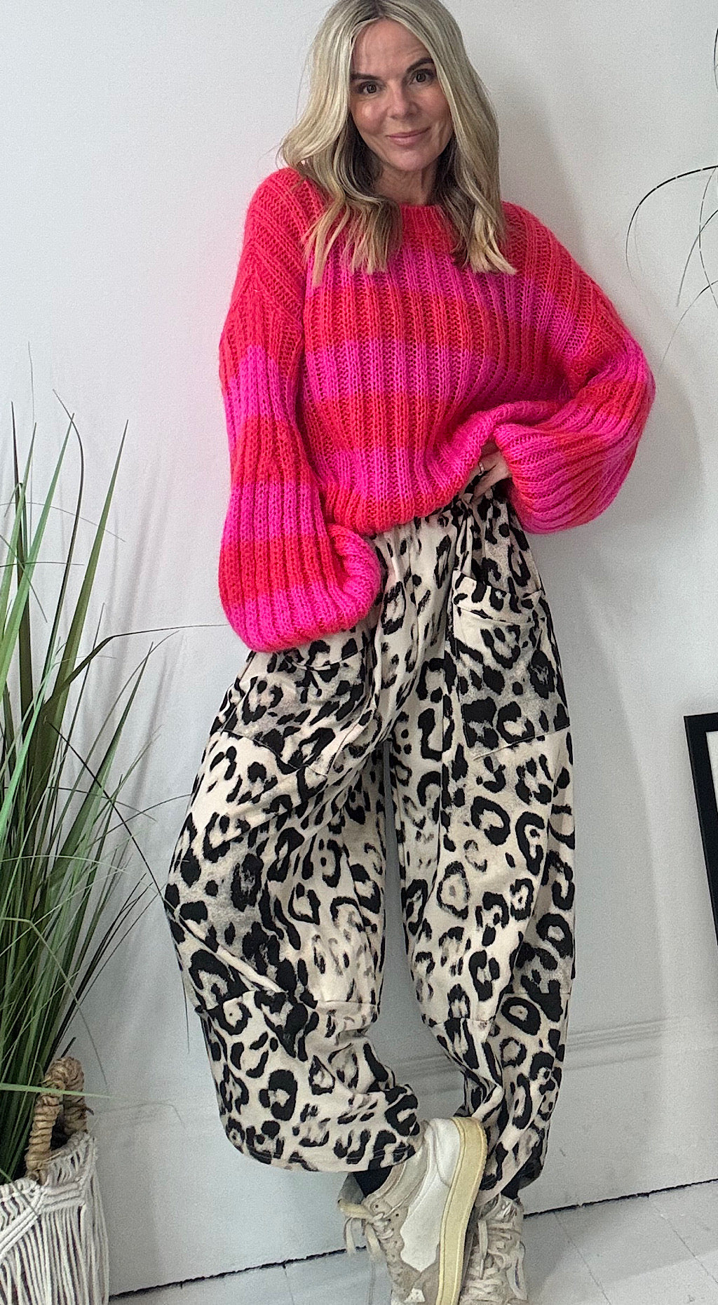 Pocket Cocoon Pant - animal print