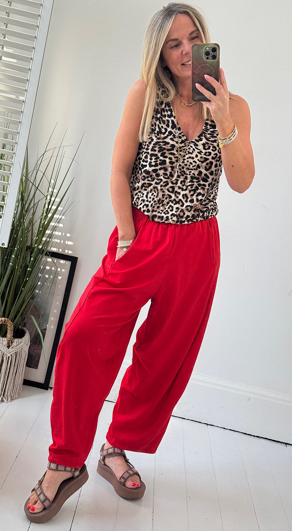 Cocoon Pant Red