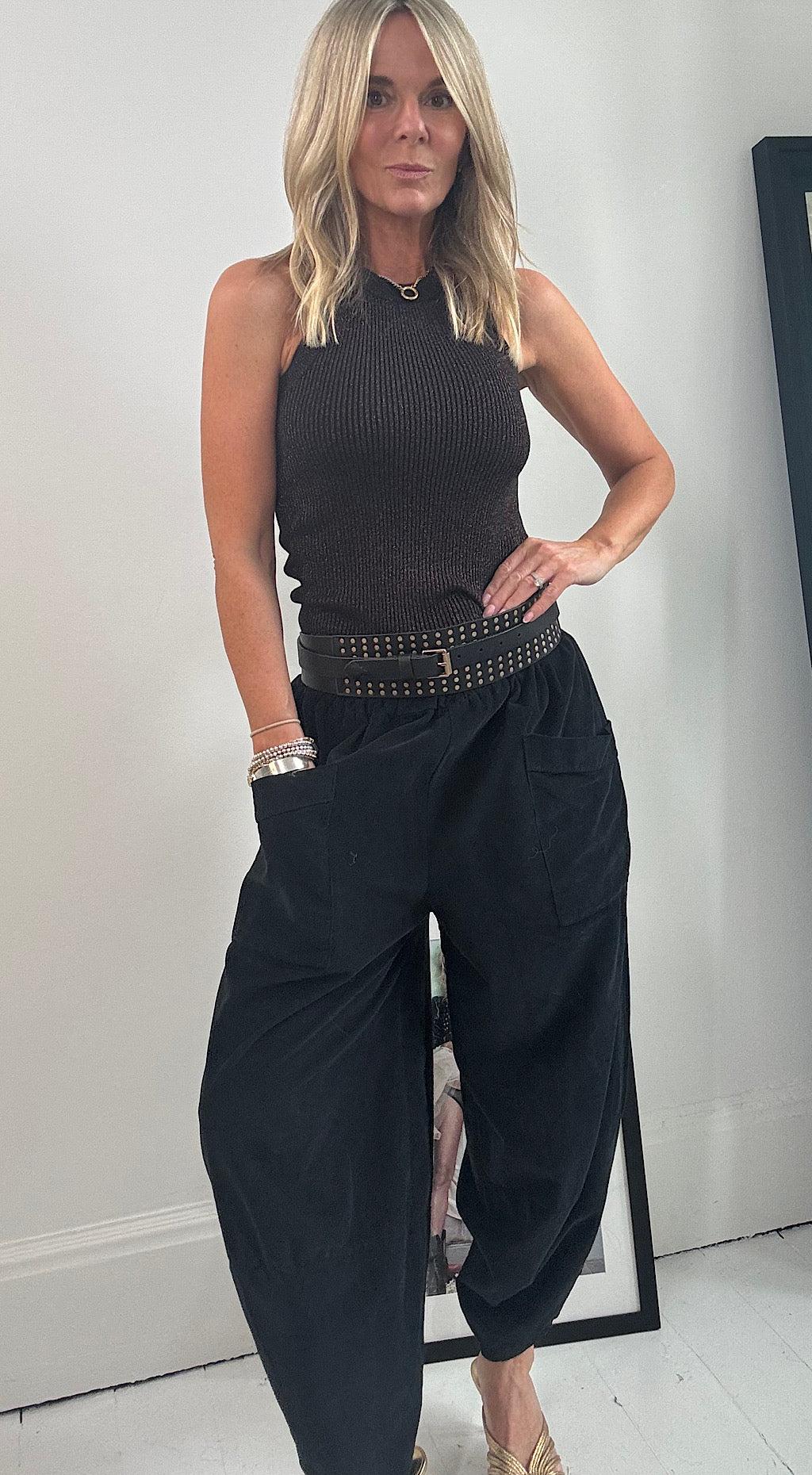 Pocket cocoon pant black