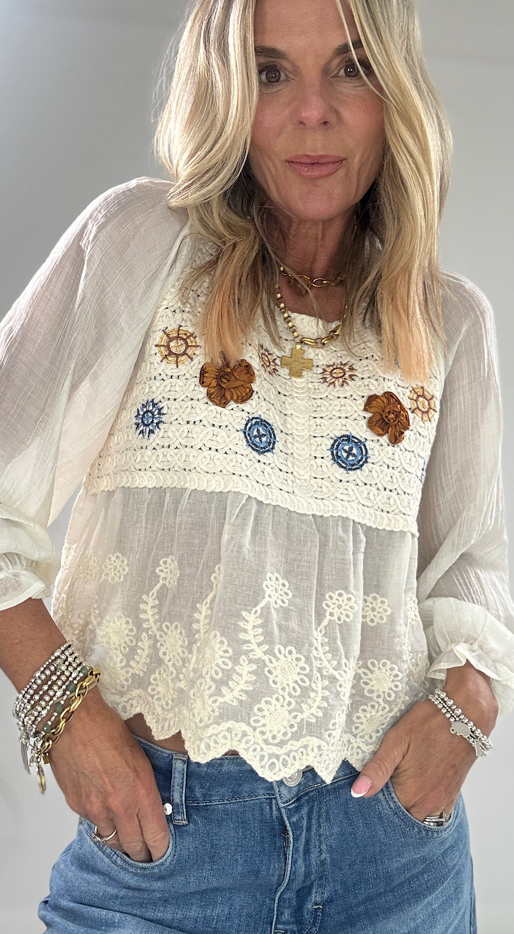 Bo ho crochet top