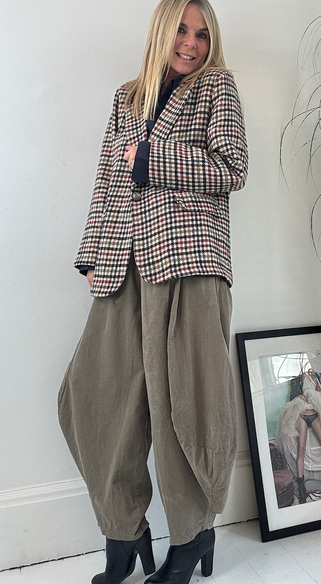 Barrel Cord Cocoon Pant - mocha