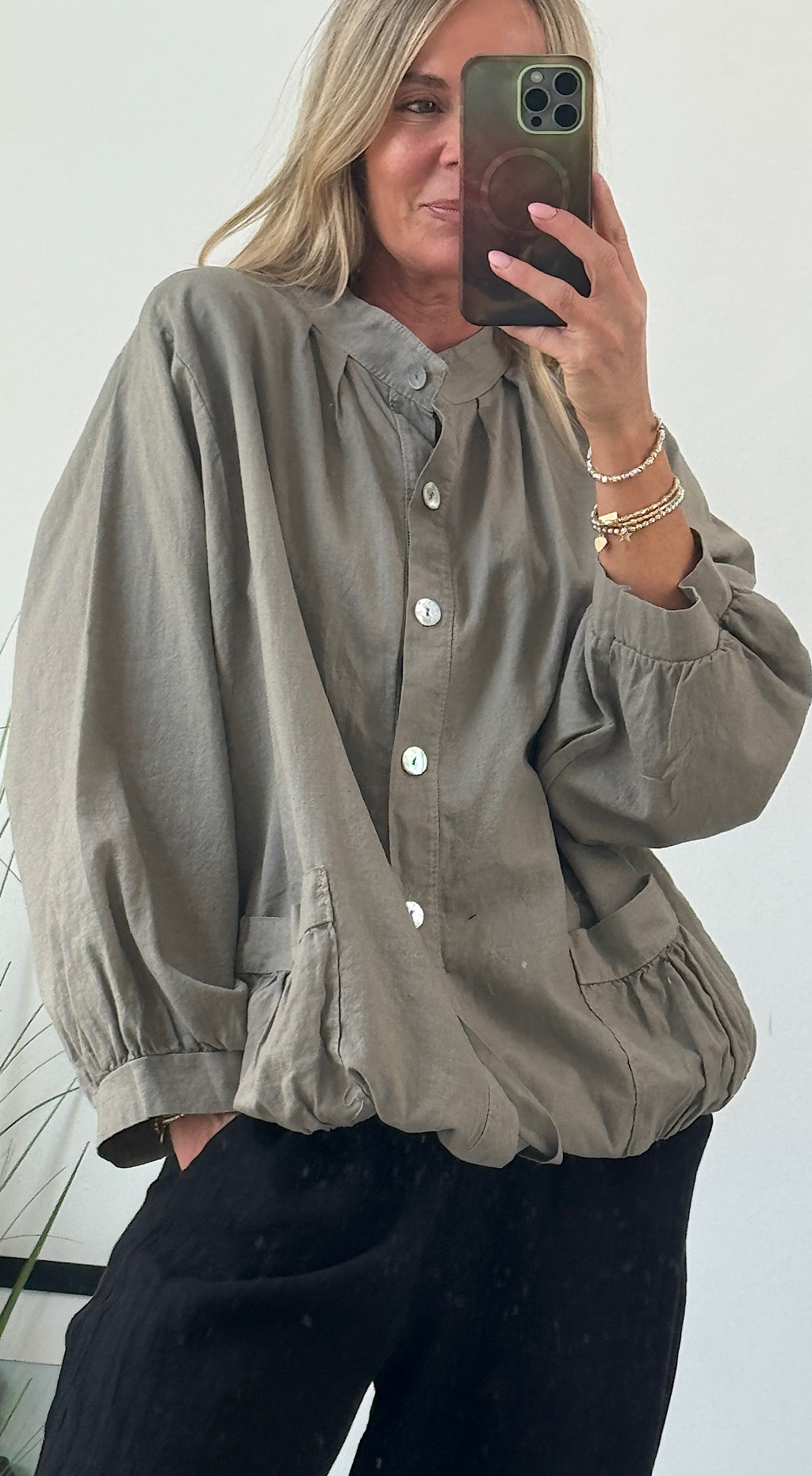 Linen Shacket Mocha