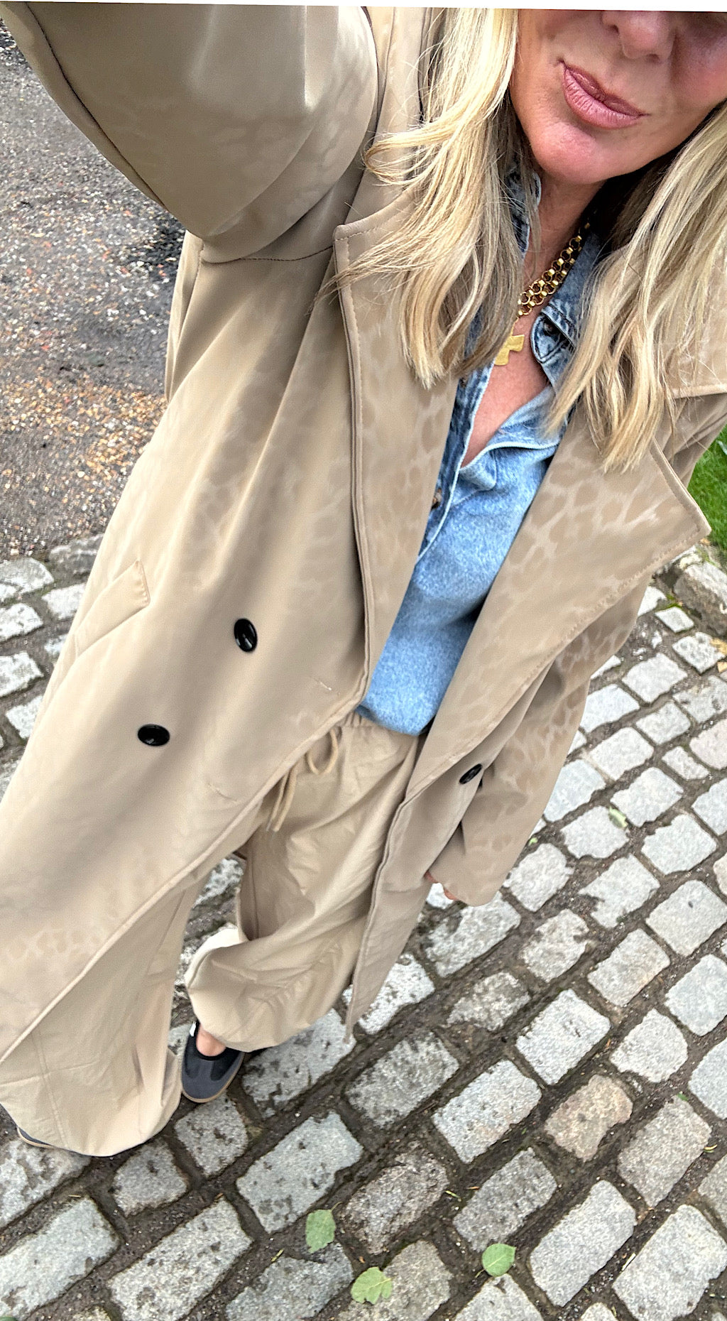Trench Coat - muted leopard