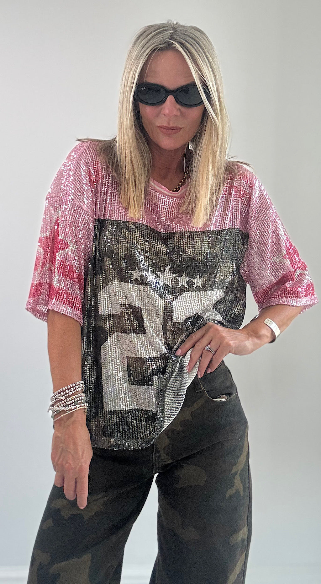 NFL top pink khaki
