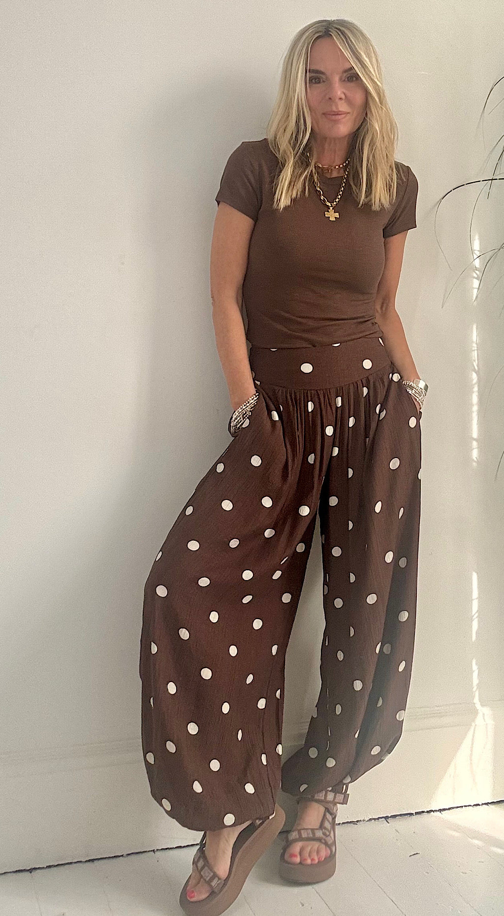 Polka Dot Balloon Pants