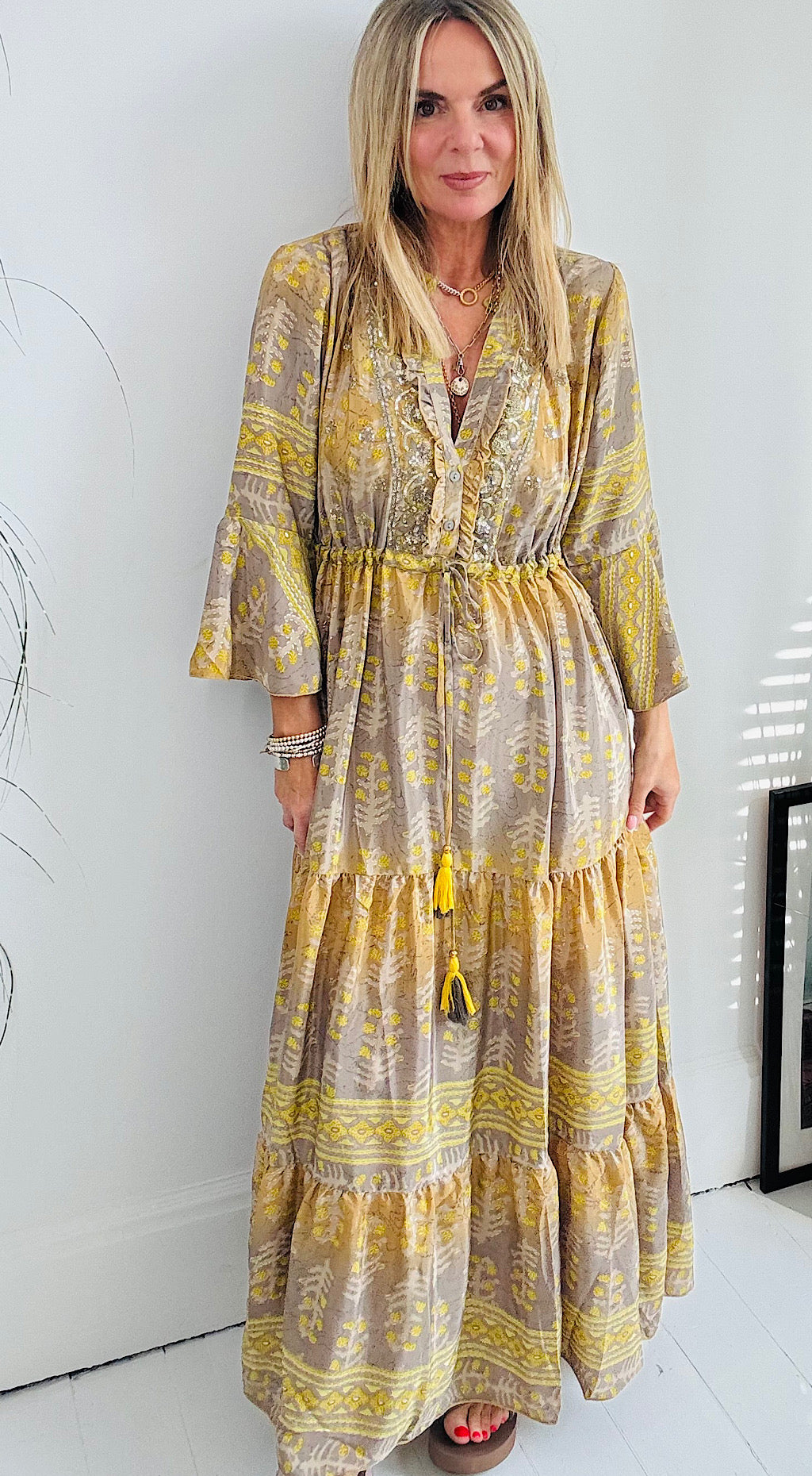 Indian silk maxi dress