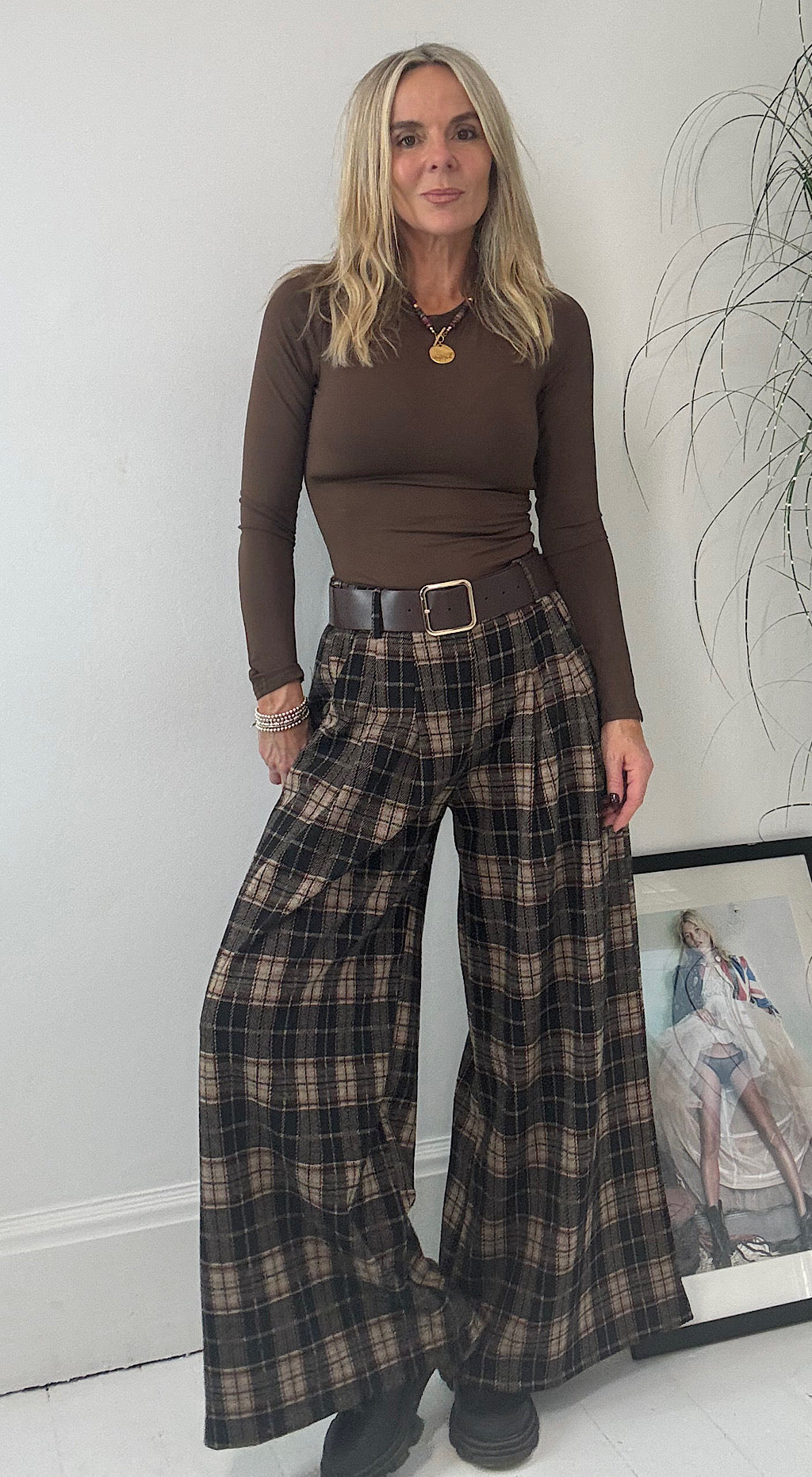 Traitors Peg Pant - brown mix