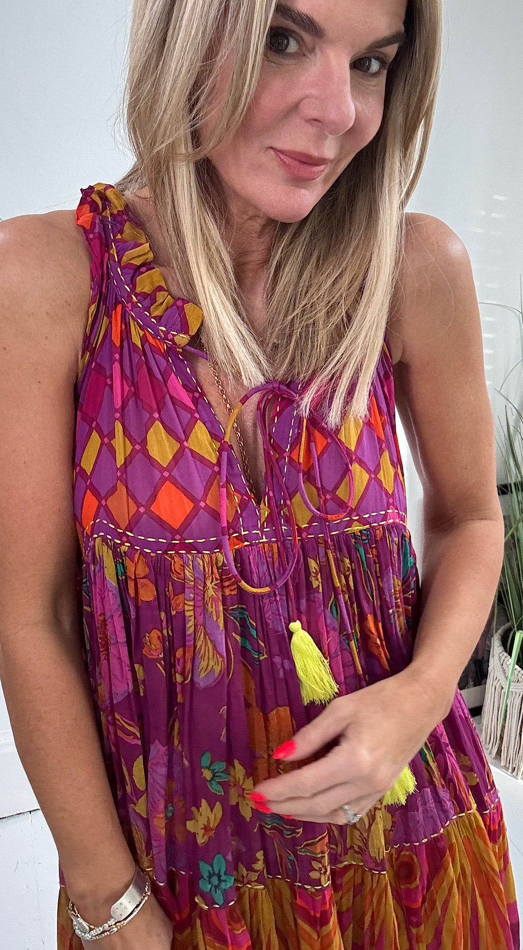 Bianca Maxi Dress - Purple mix