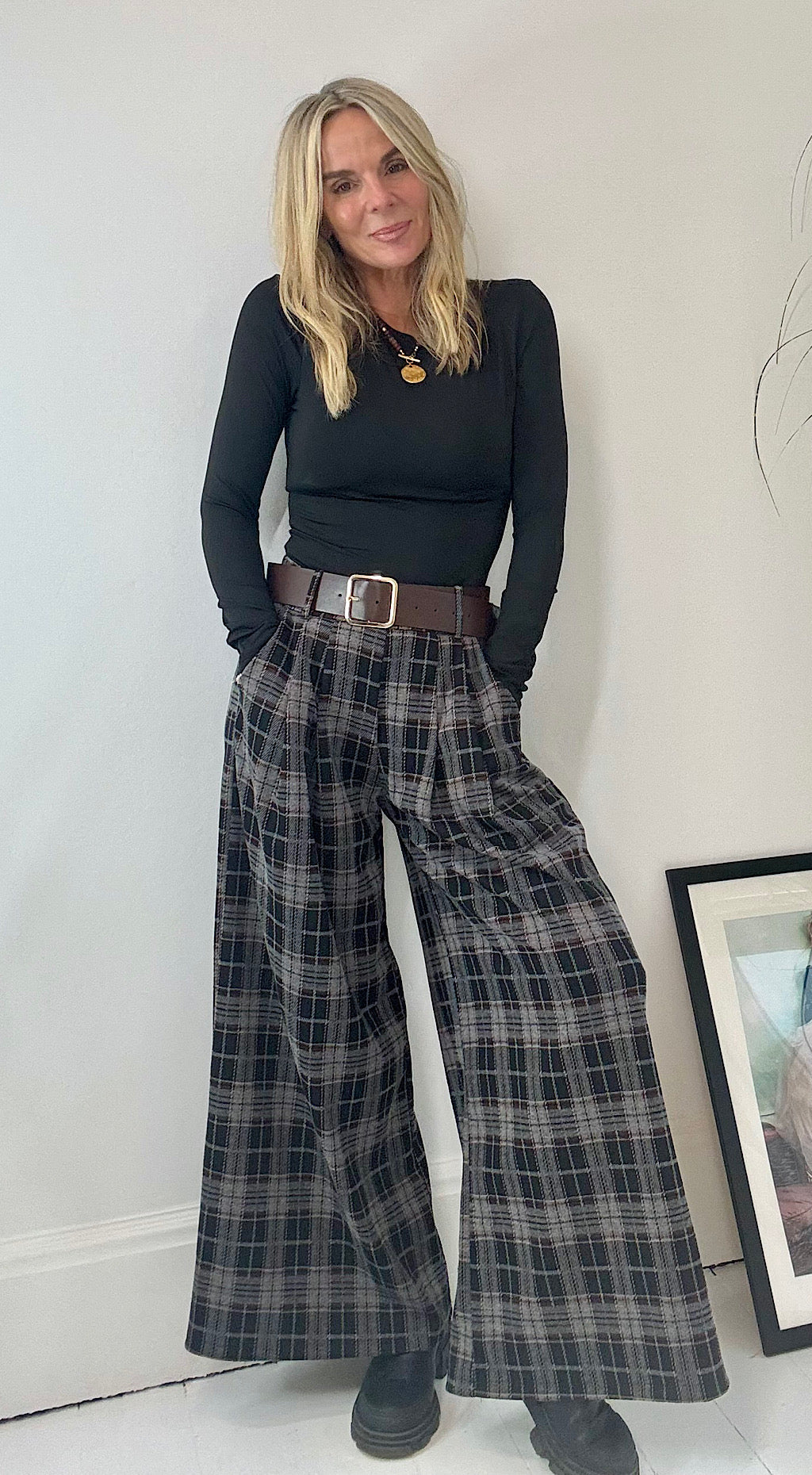 Traitors Peg Pant - charcoal mix