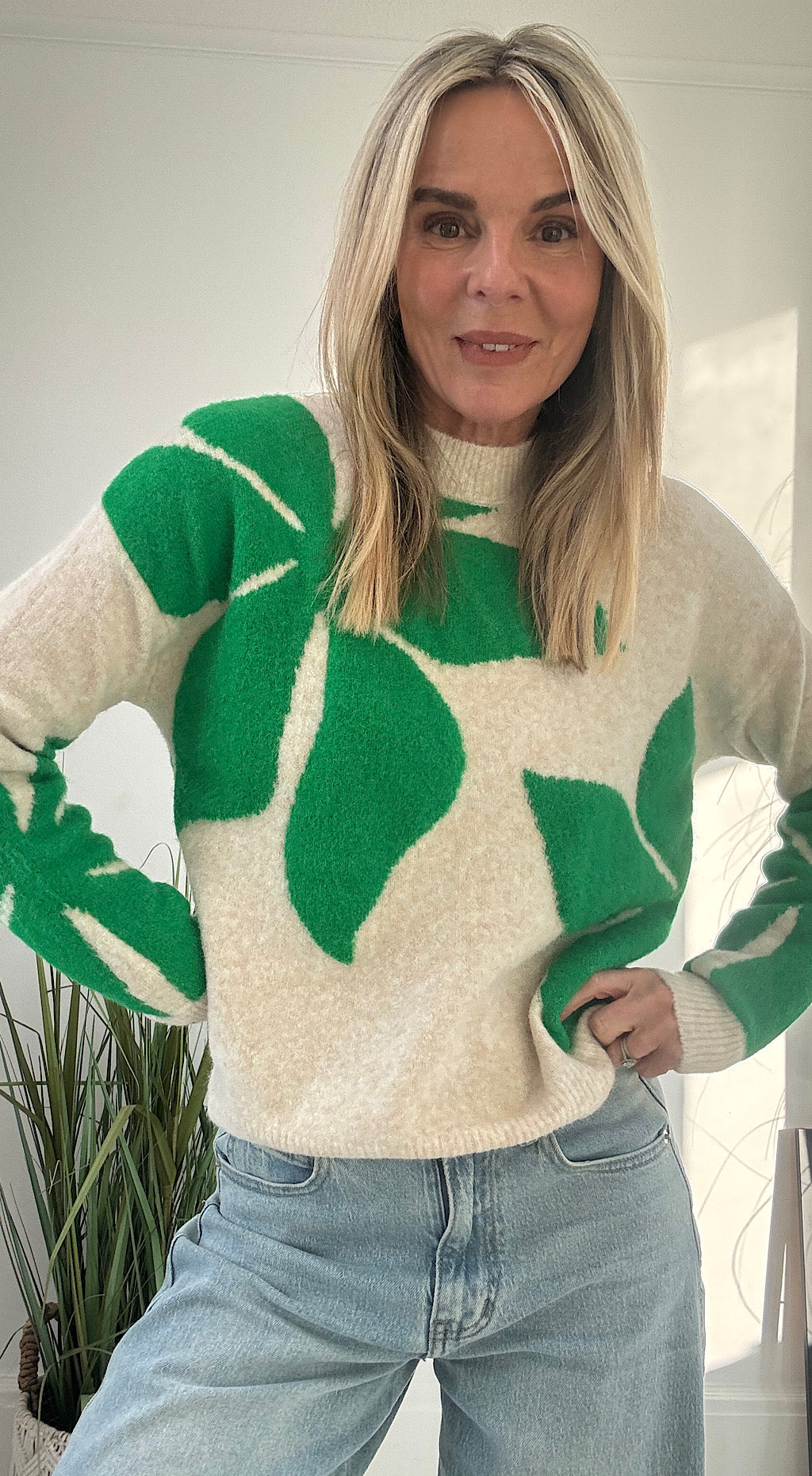 Vibrant Leaf Knit