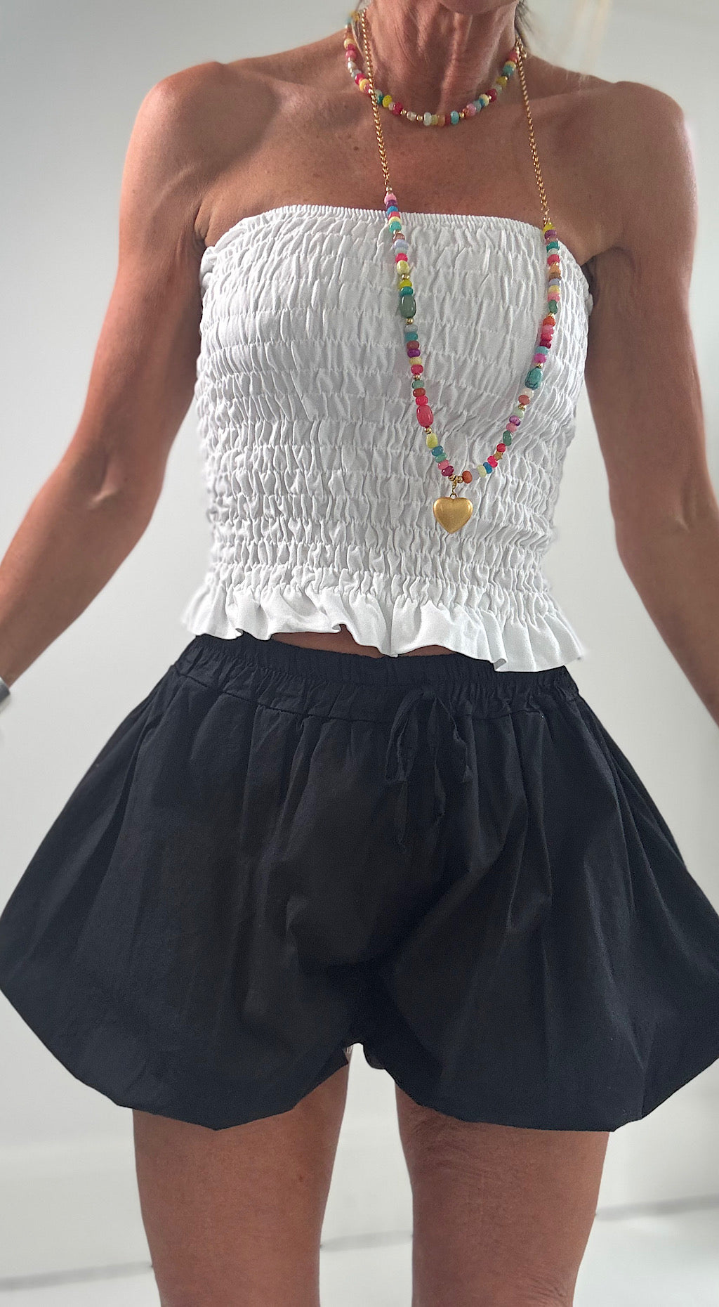 Puff ball shorts black