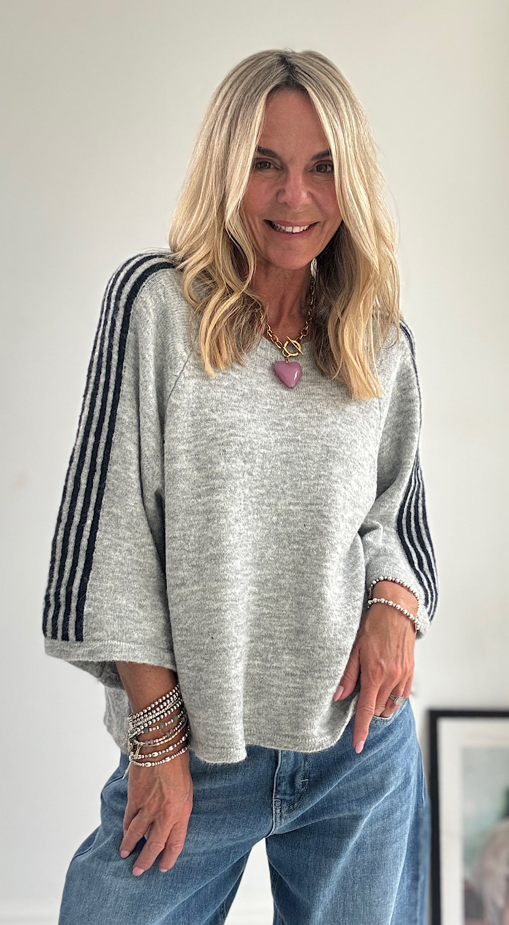 Retro Sporty Knit - grey/ PRE ORDER estimated due date 31st August