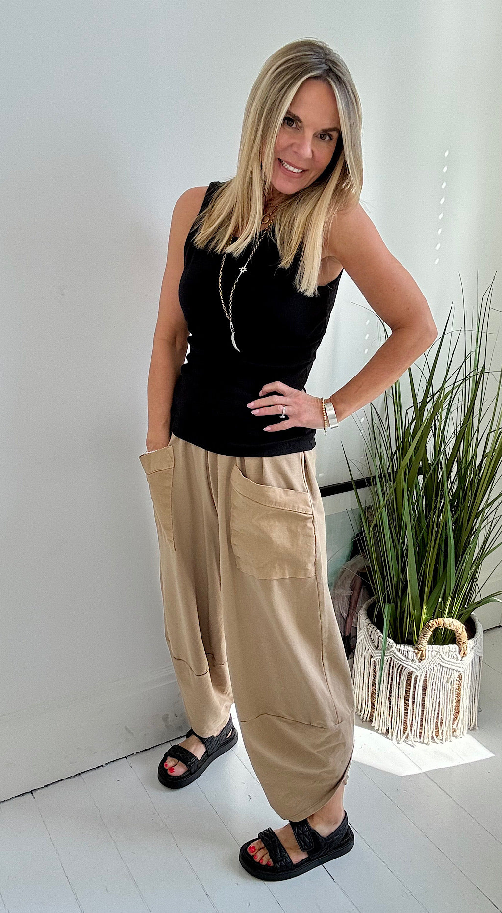 Pocket Cocoon Pant Camel