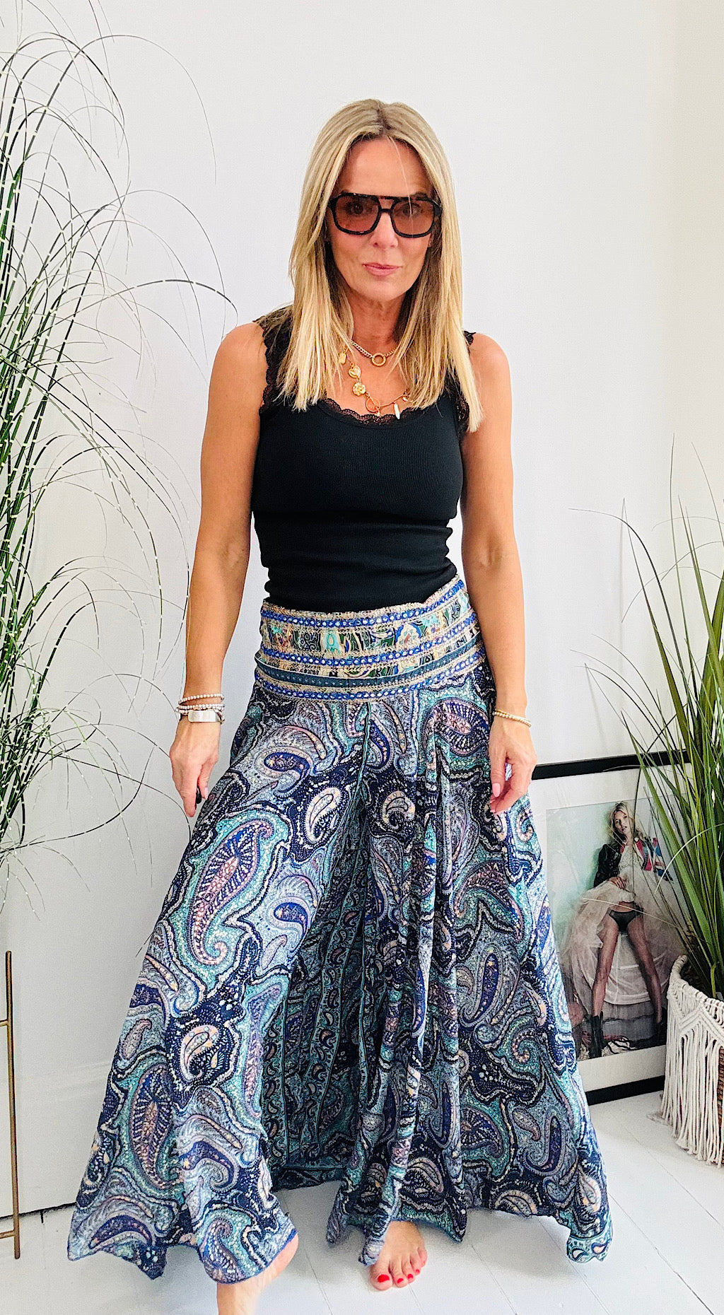 Indian palazzo pants Navy