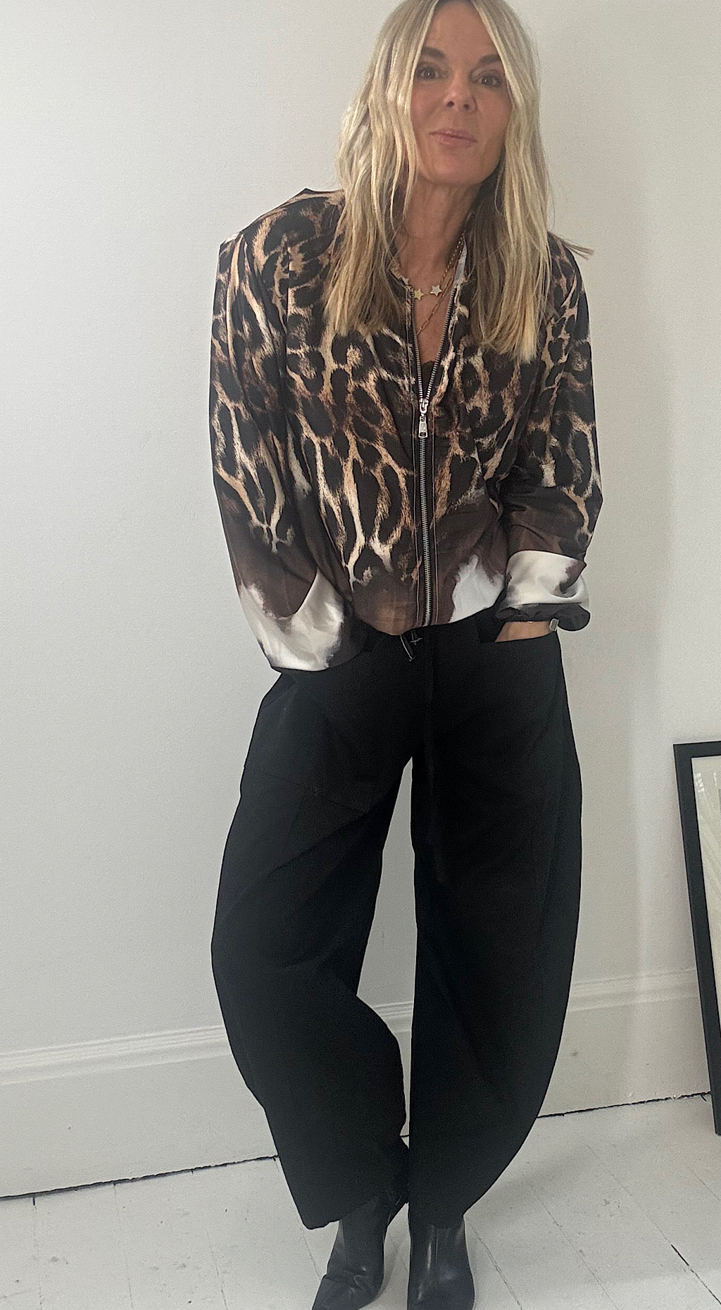 Cotton Barrel Pant - Black