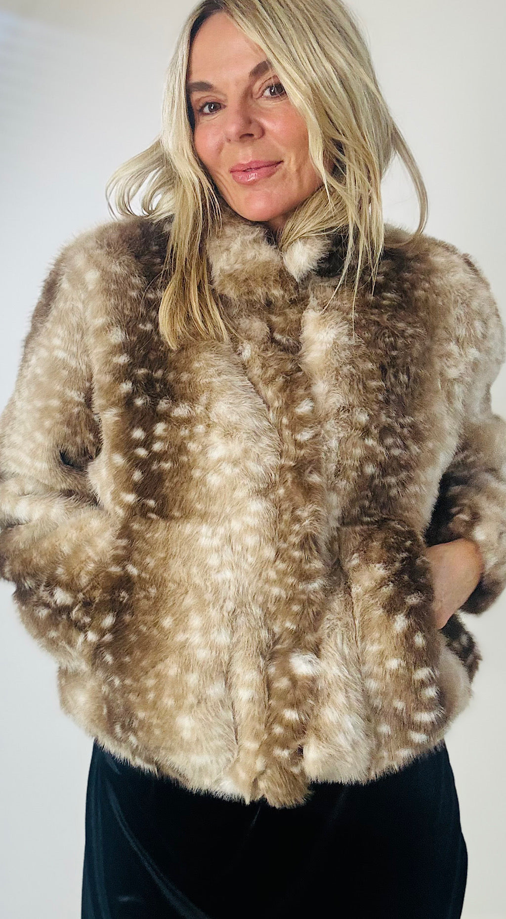 Bambi Faux Fur Jacket - Light Mix