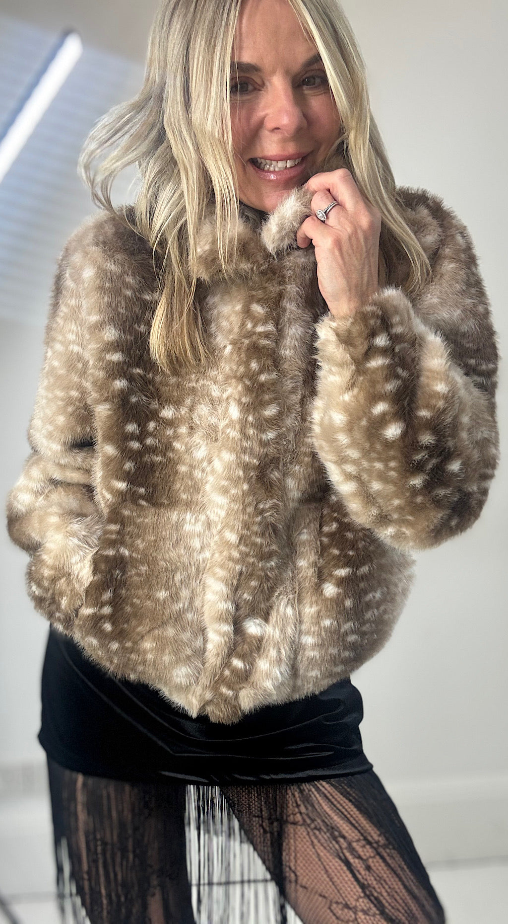 Bambi Faux Fur Jacket - Light Mix