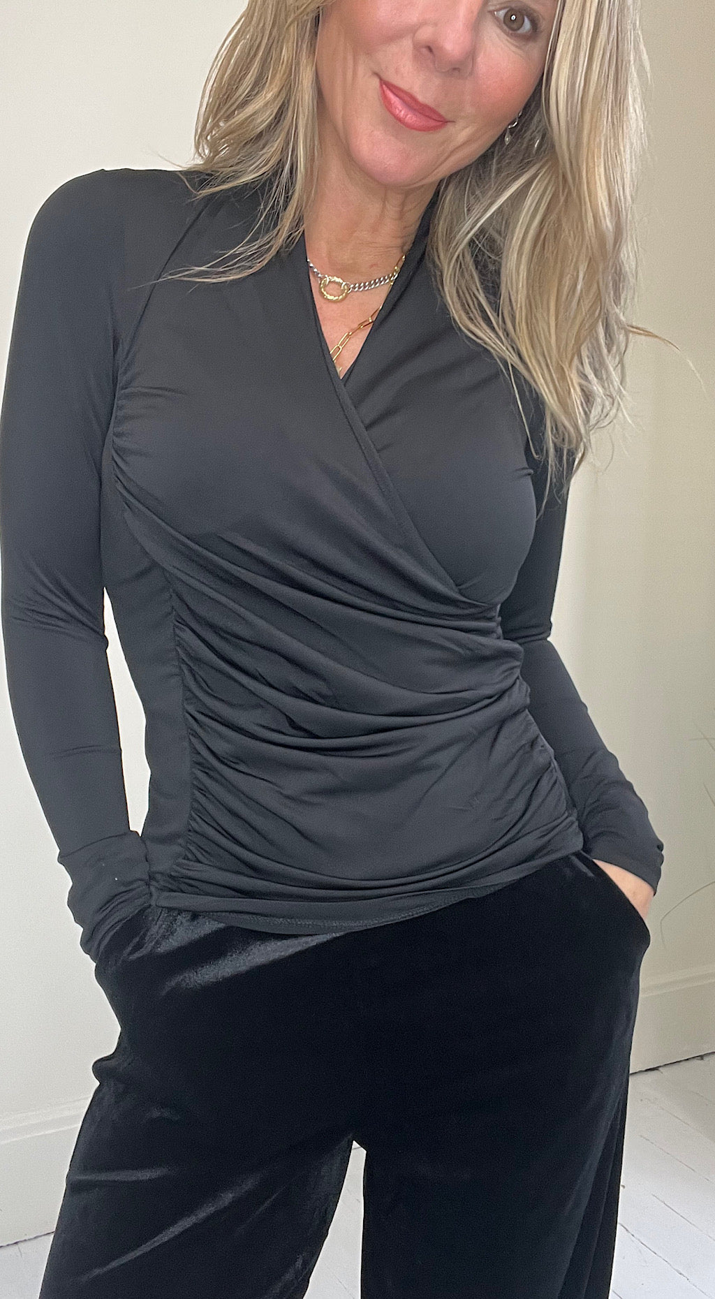 Slinky wrap top