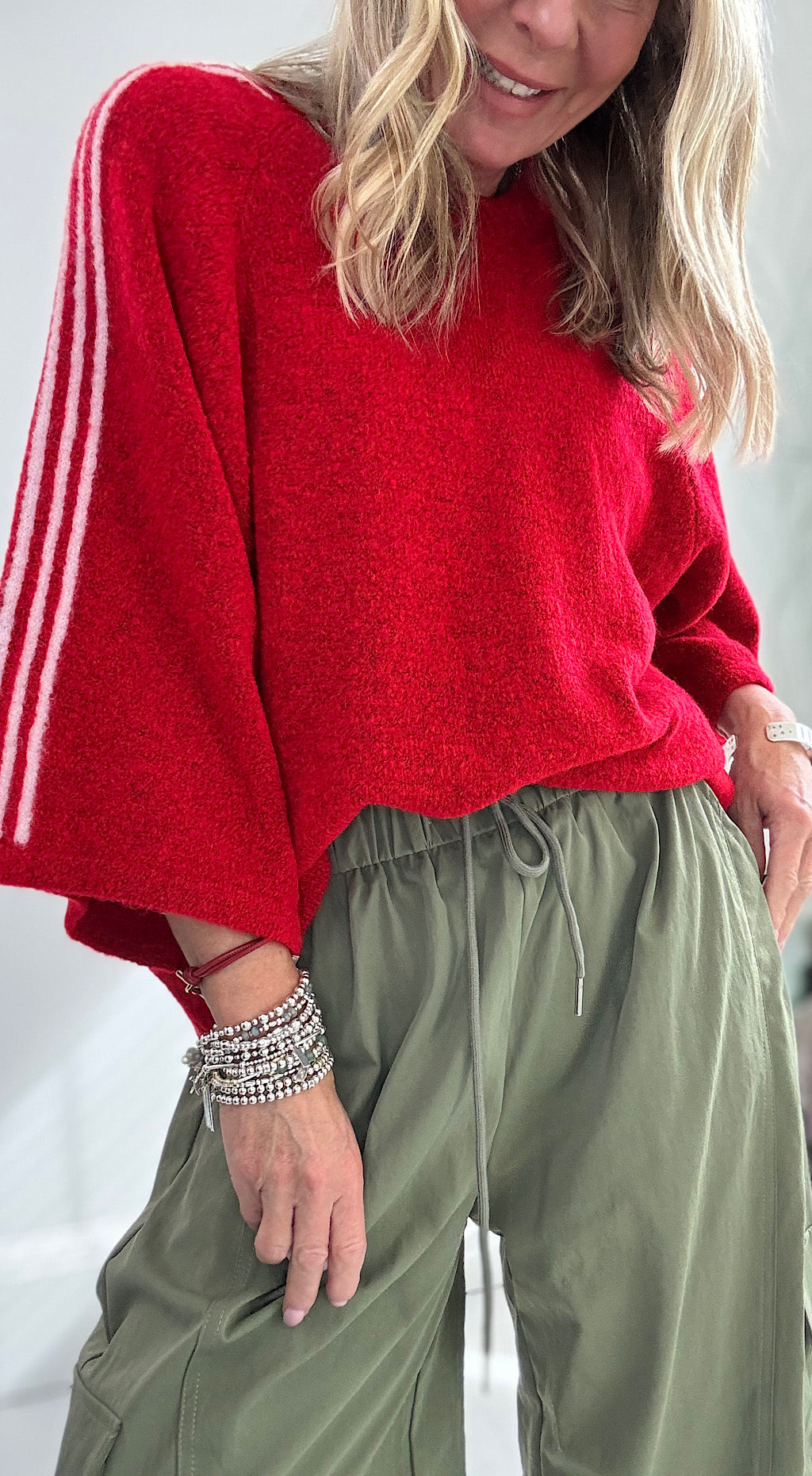 Retro Sporty Knit - red