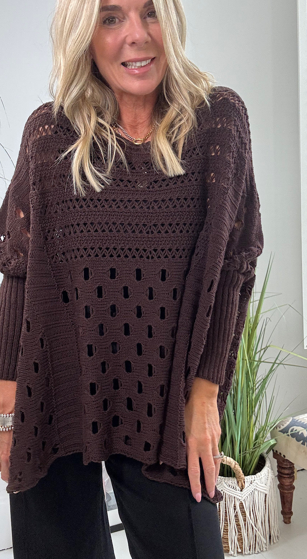 Crochet Knit - Chocolate