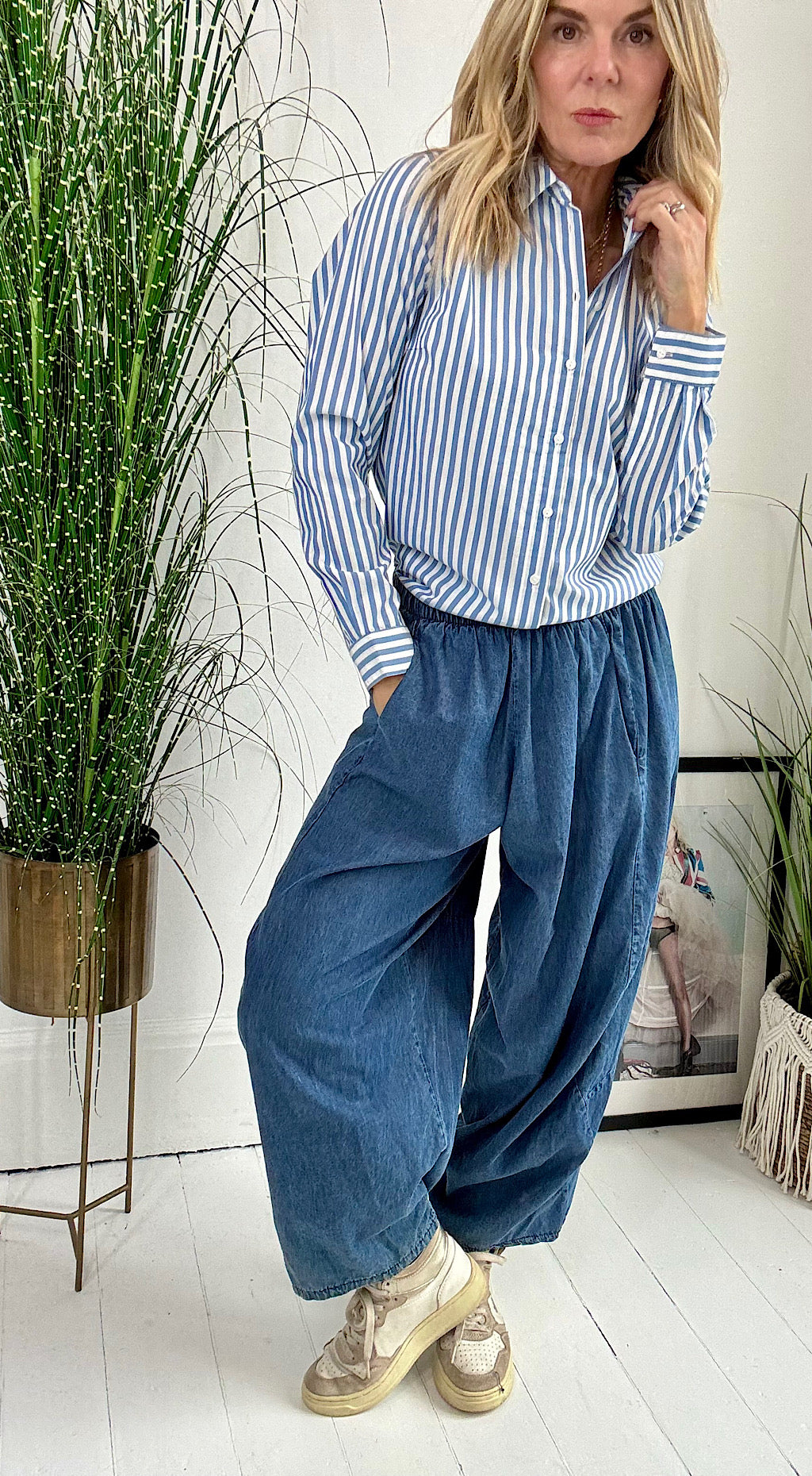 Chambray Cocoon Pant