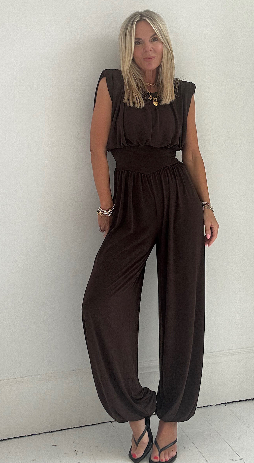 Sorrento jumpsuit chocolate brown