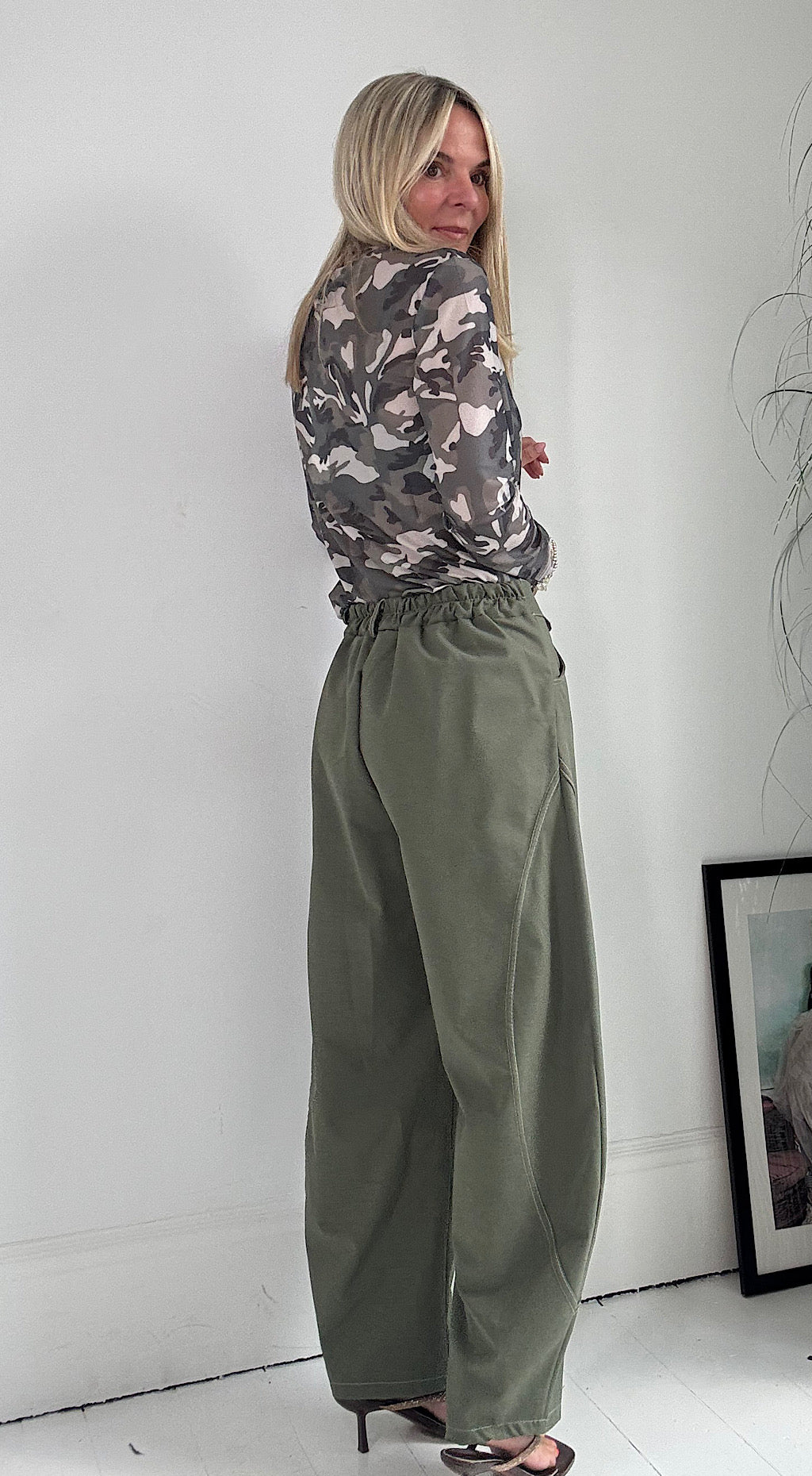 Khaki Barrel Pant