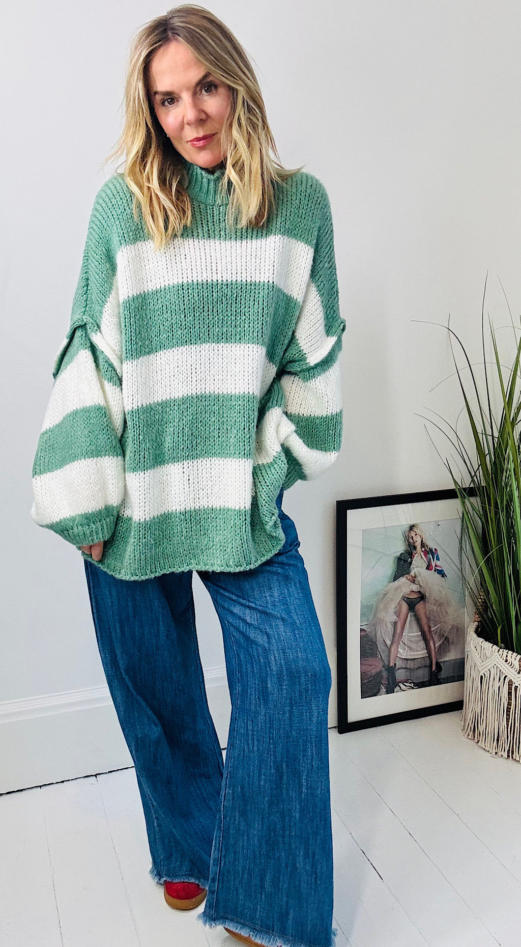 Cool Stripe Knit - green