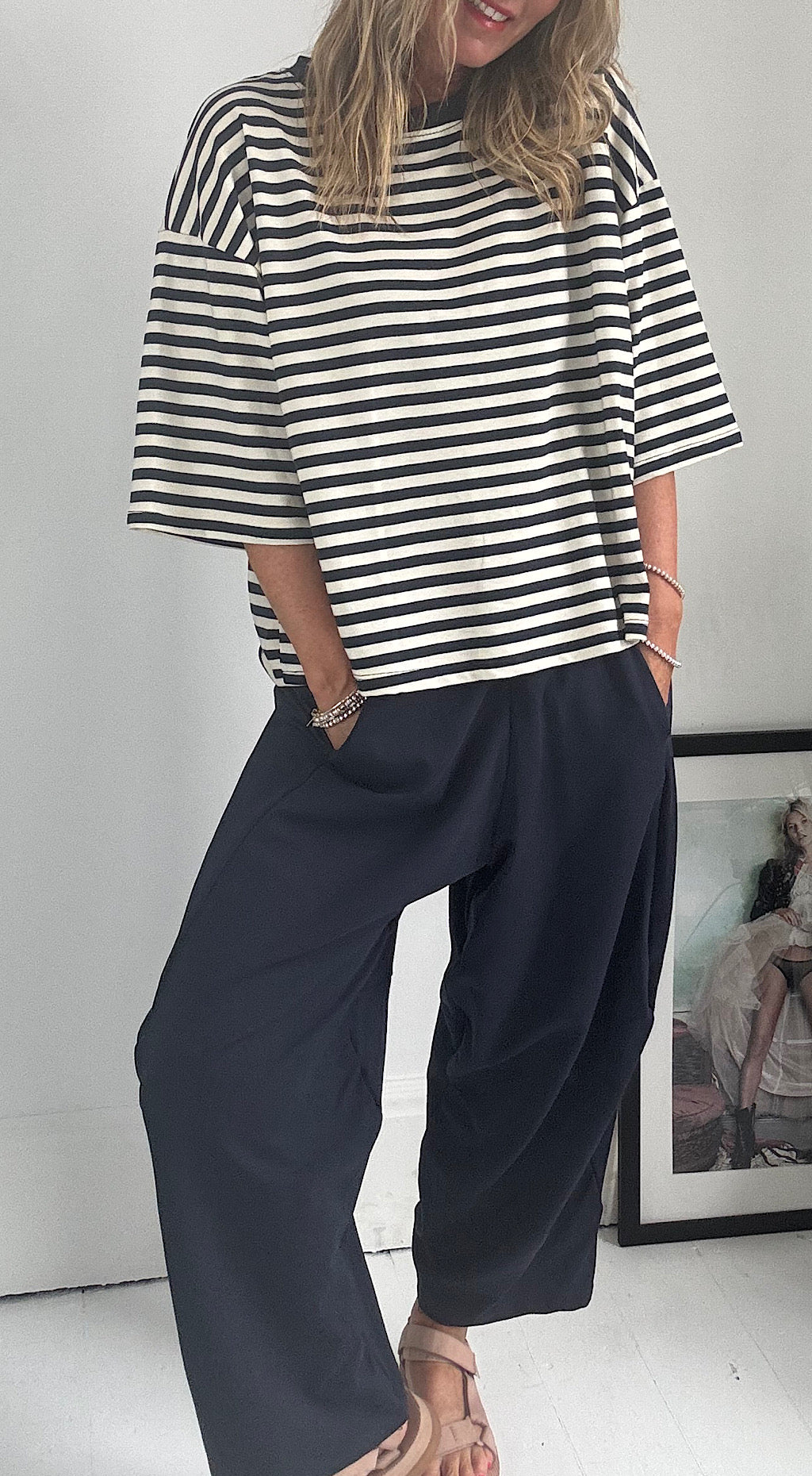 cocoon pant navy