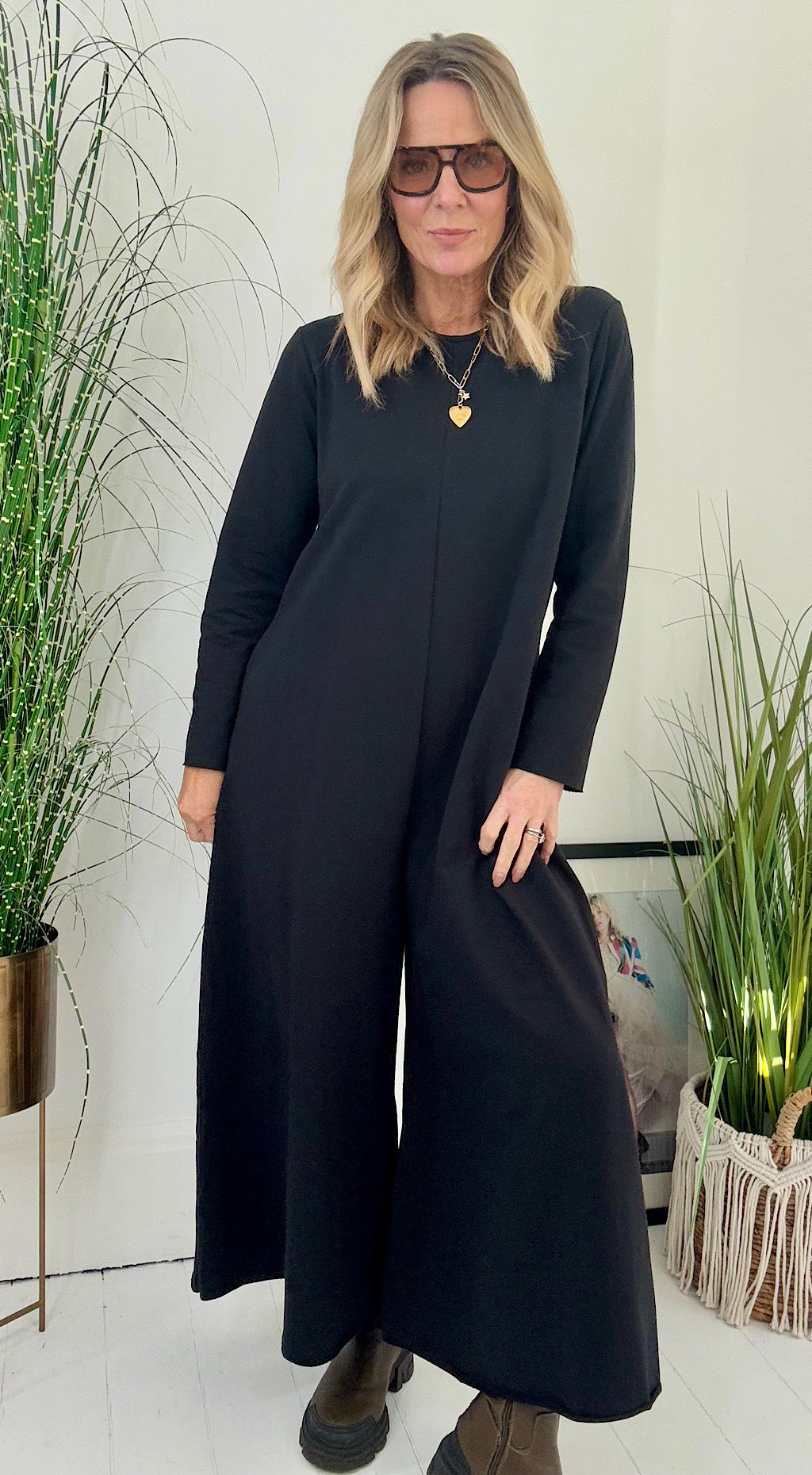 Palazzo Jumpsuit Black