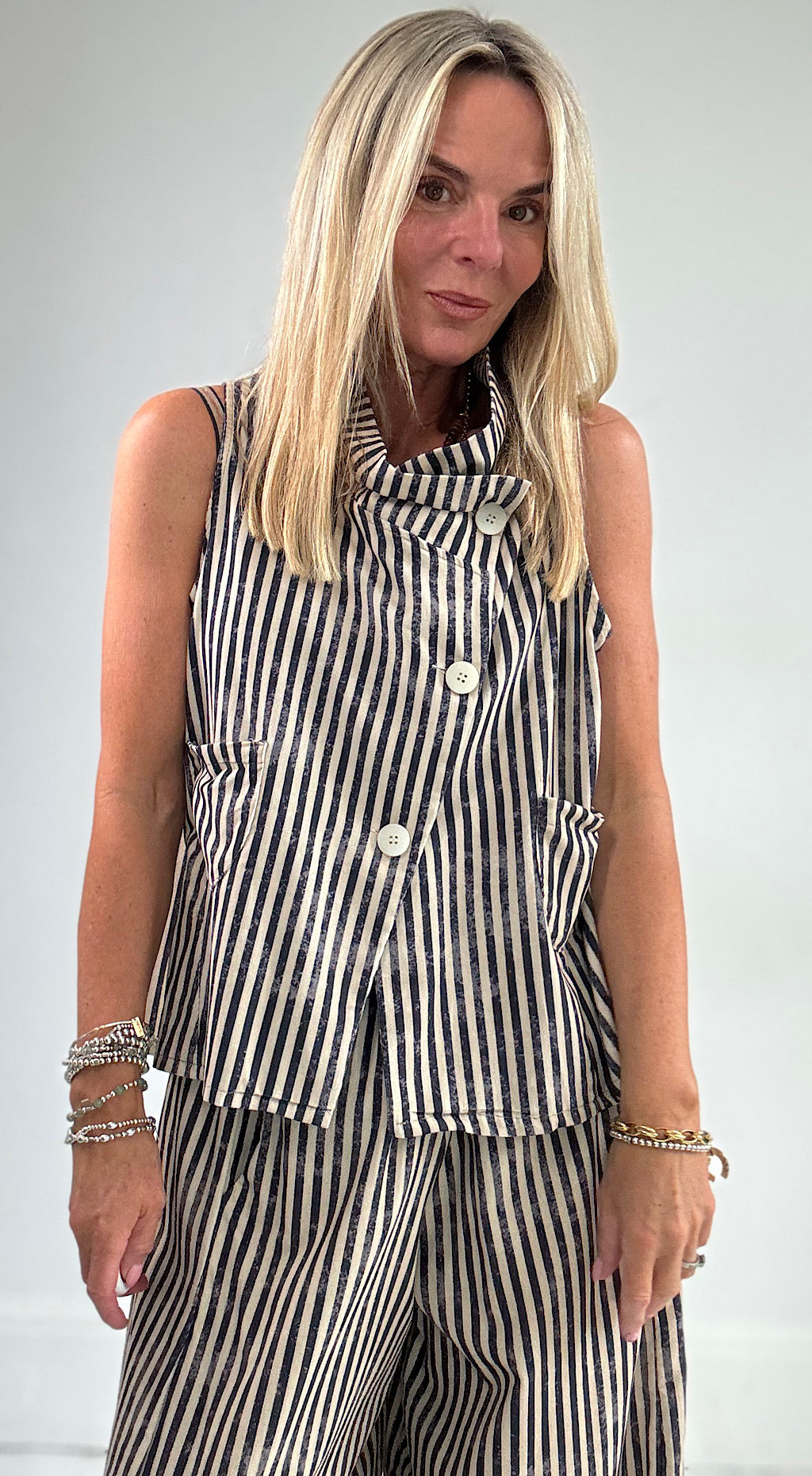 Fine Cord Striped Waistcoat