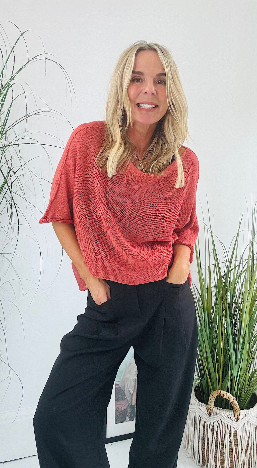 Fine Knit - Rust