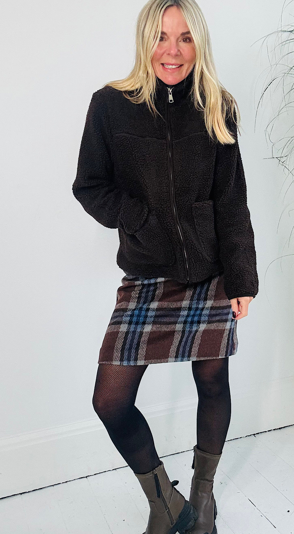 Traitors Check Mini Skirt