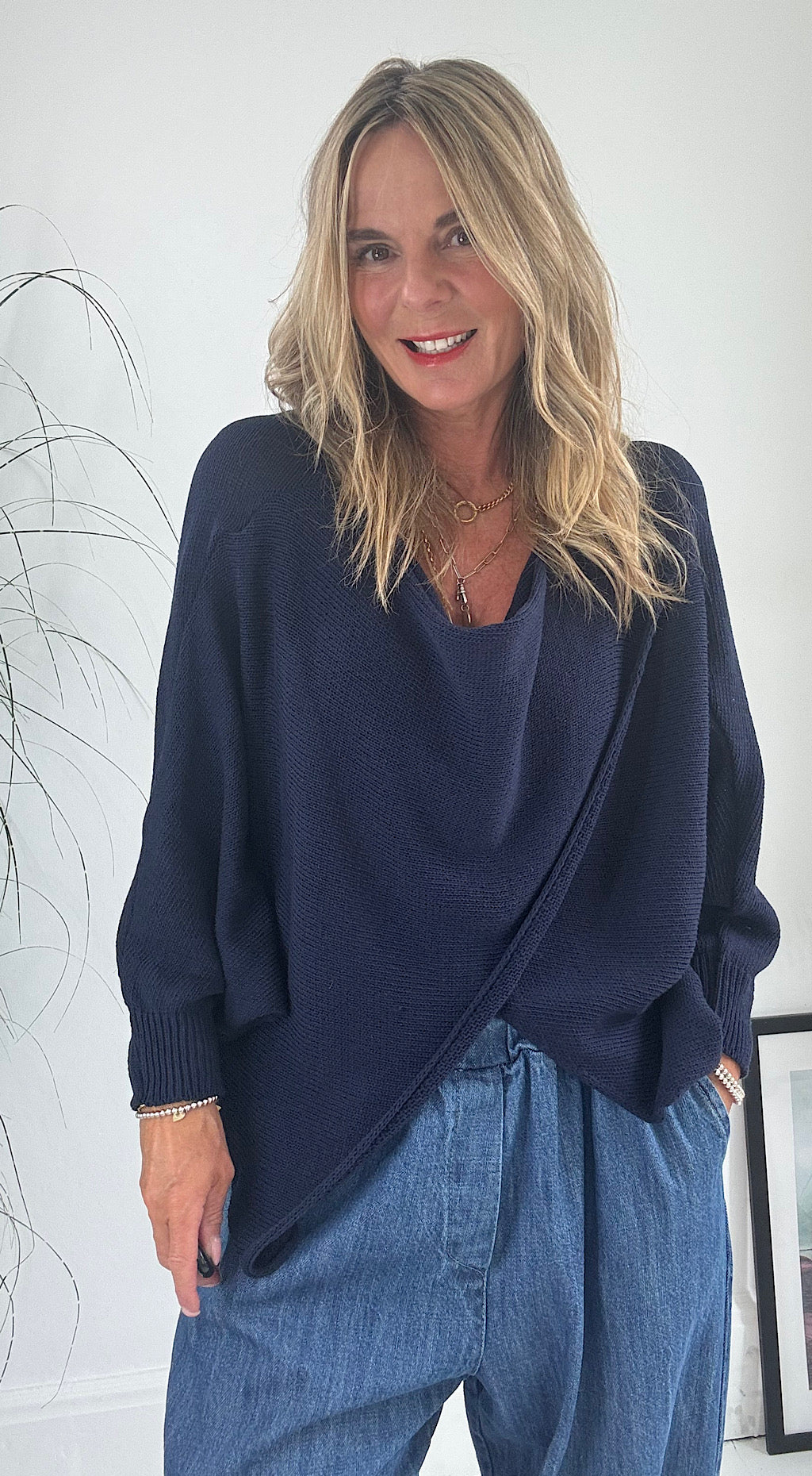 Crossover Knit Navy