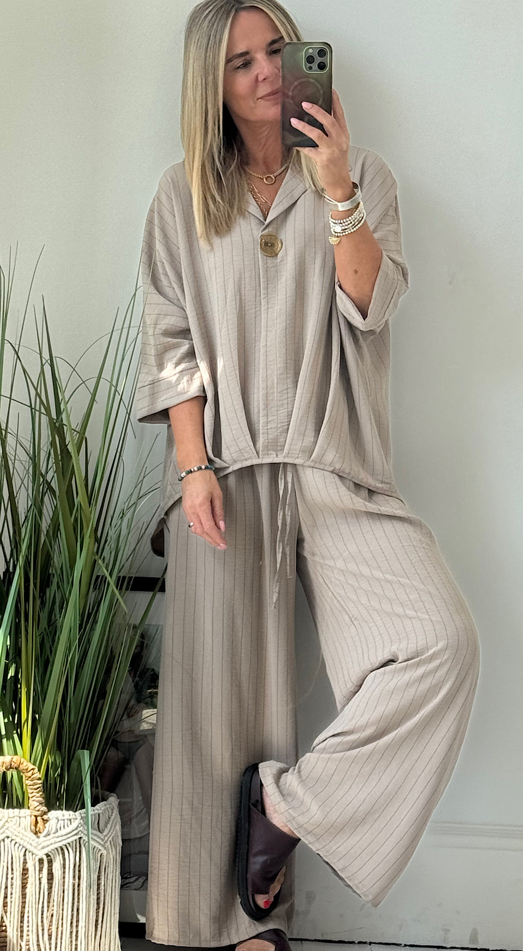 Mocha Pinstripe Suit