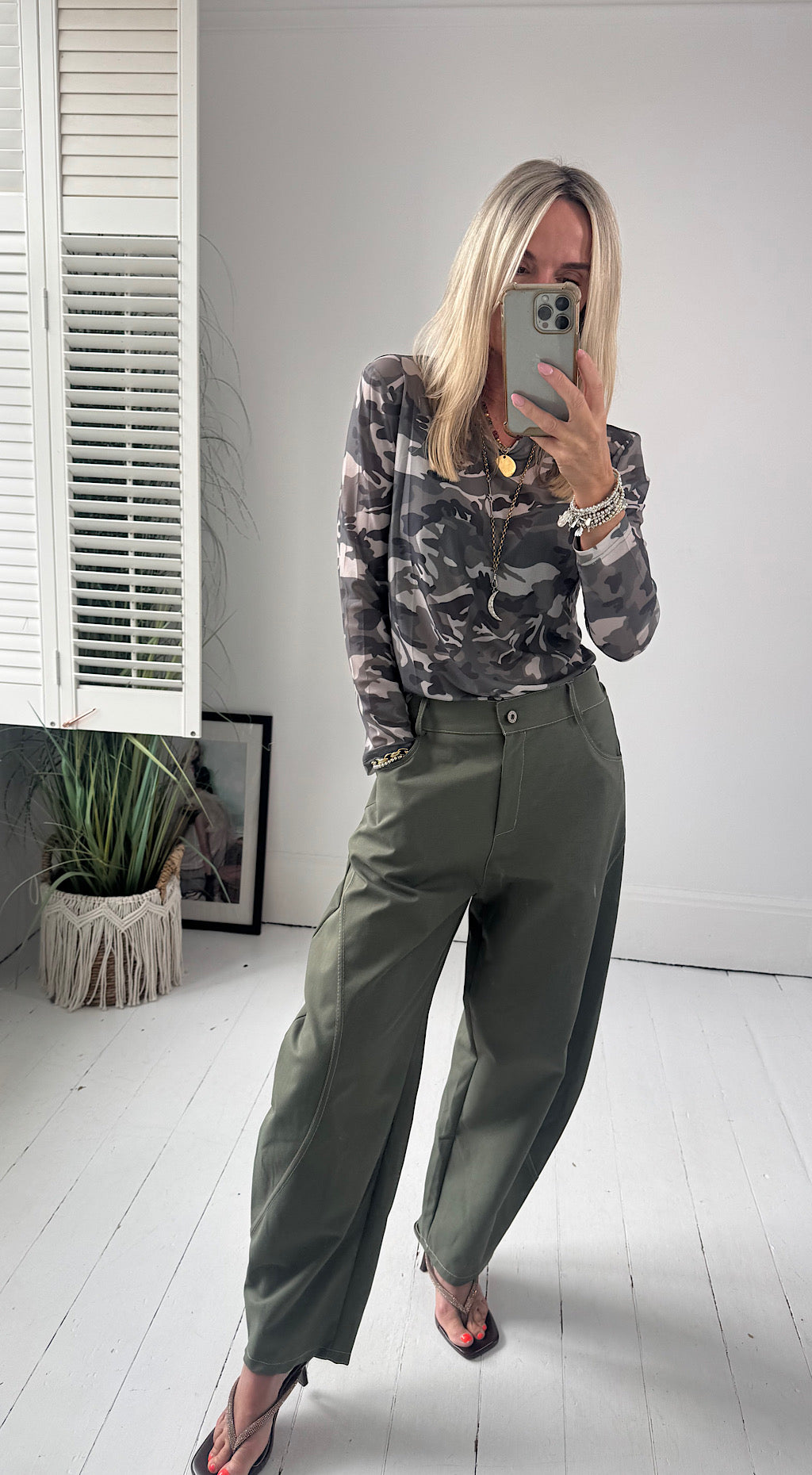 Khaki Barrel Pant
