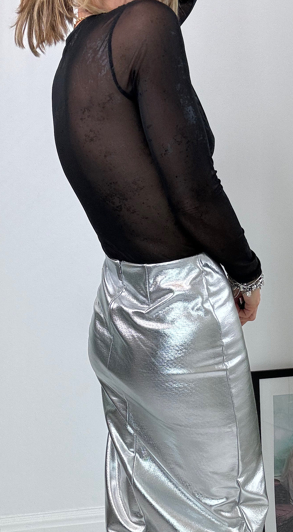 Kate Silver Metallic Skirt