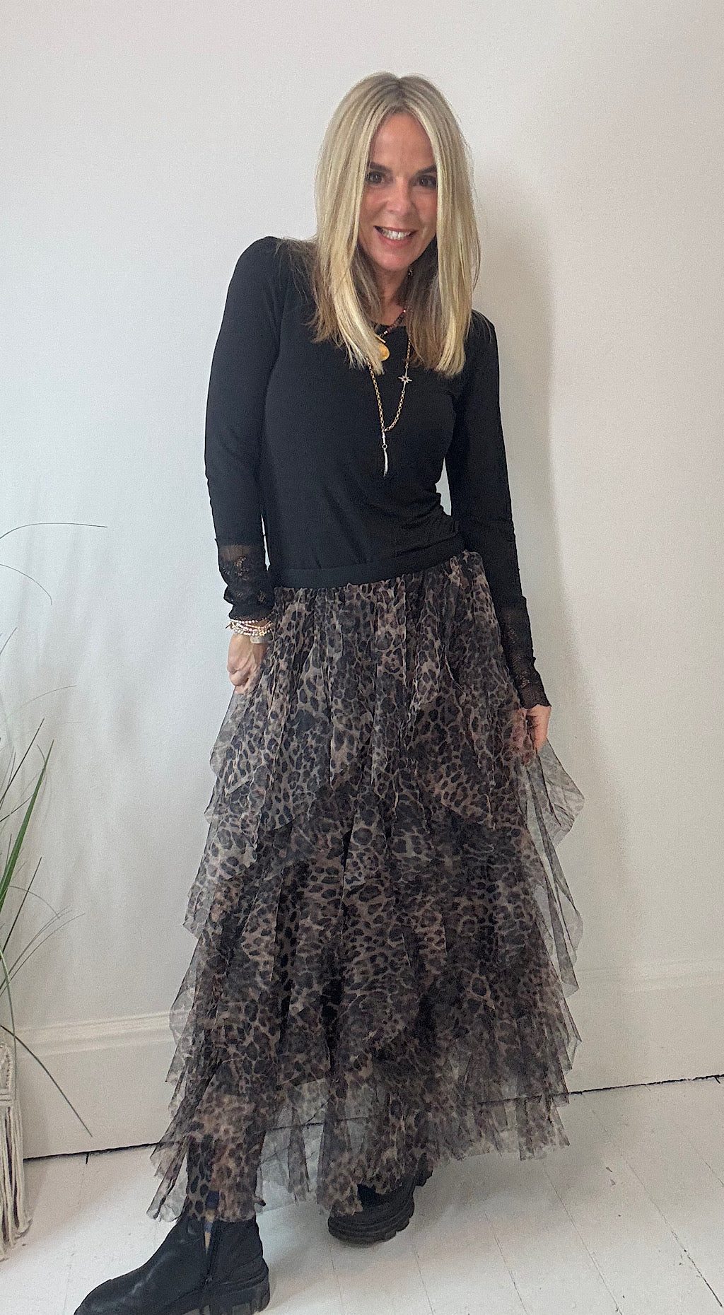Leopard Tulle Skirt