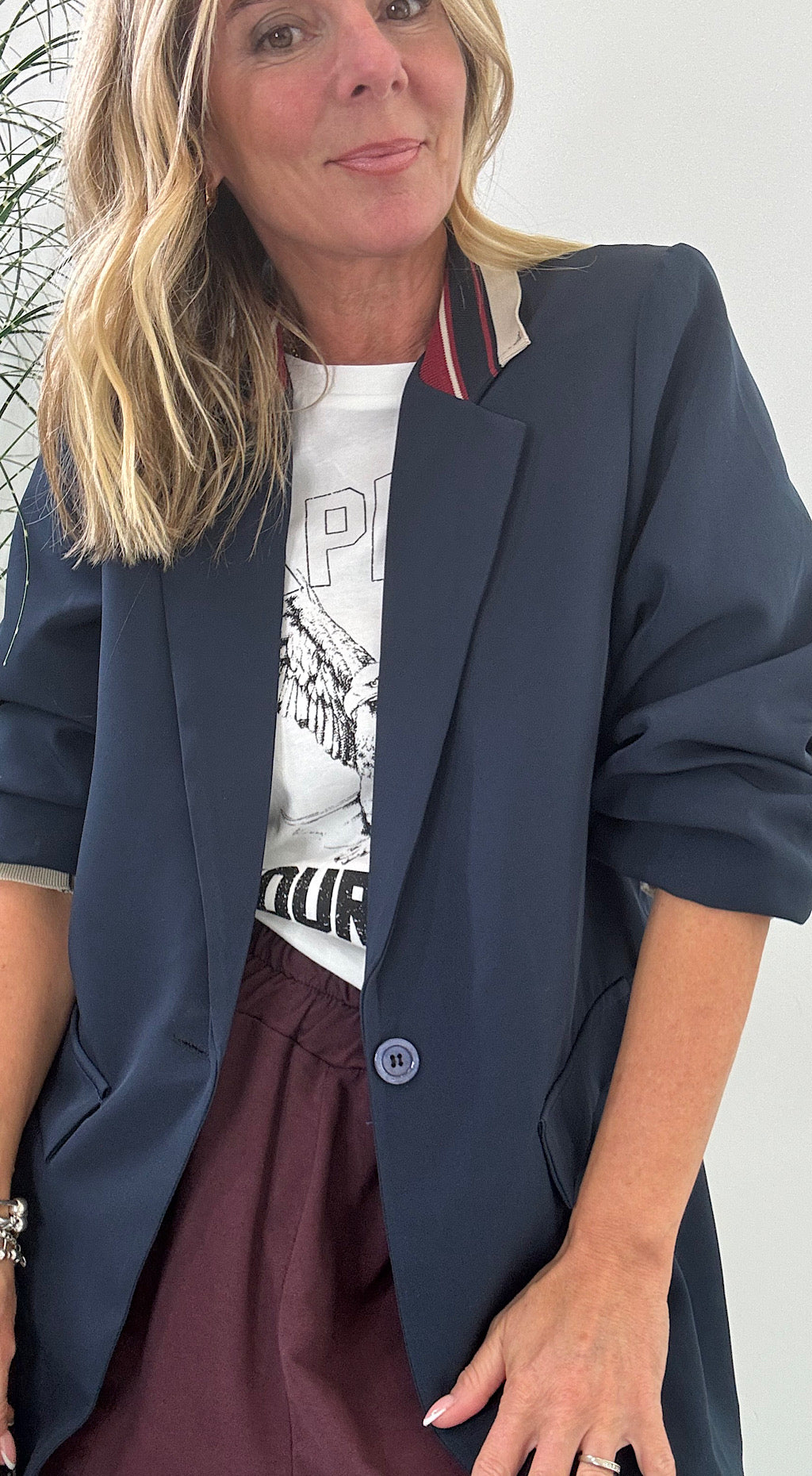 Navy sporty blazer