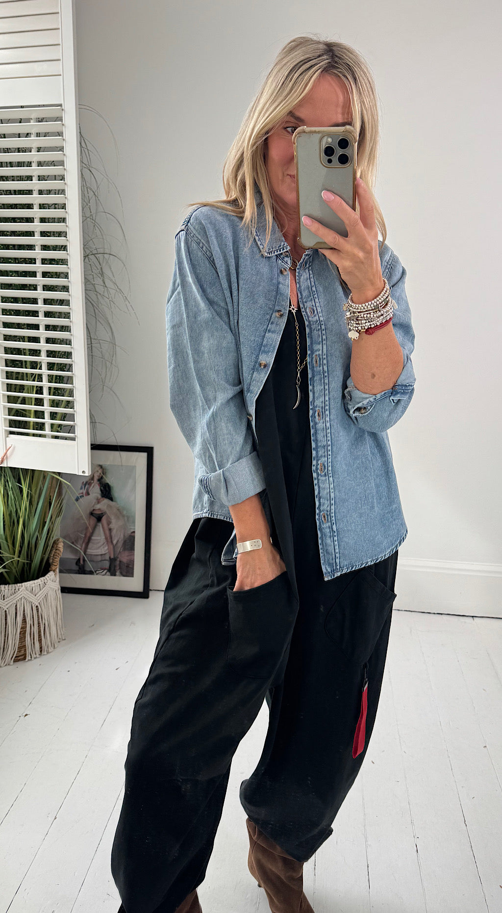 Levena Washed Denim Shirt